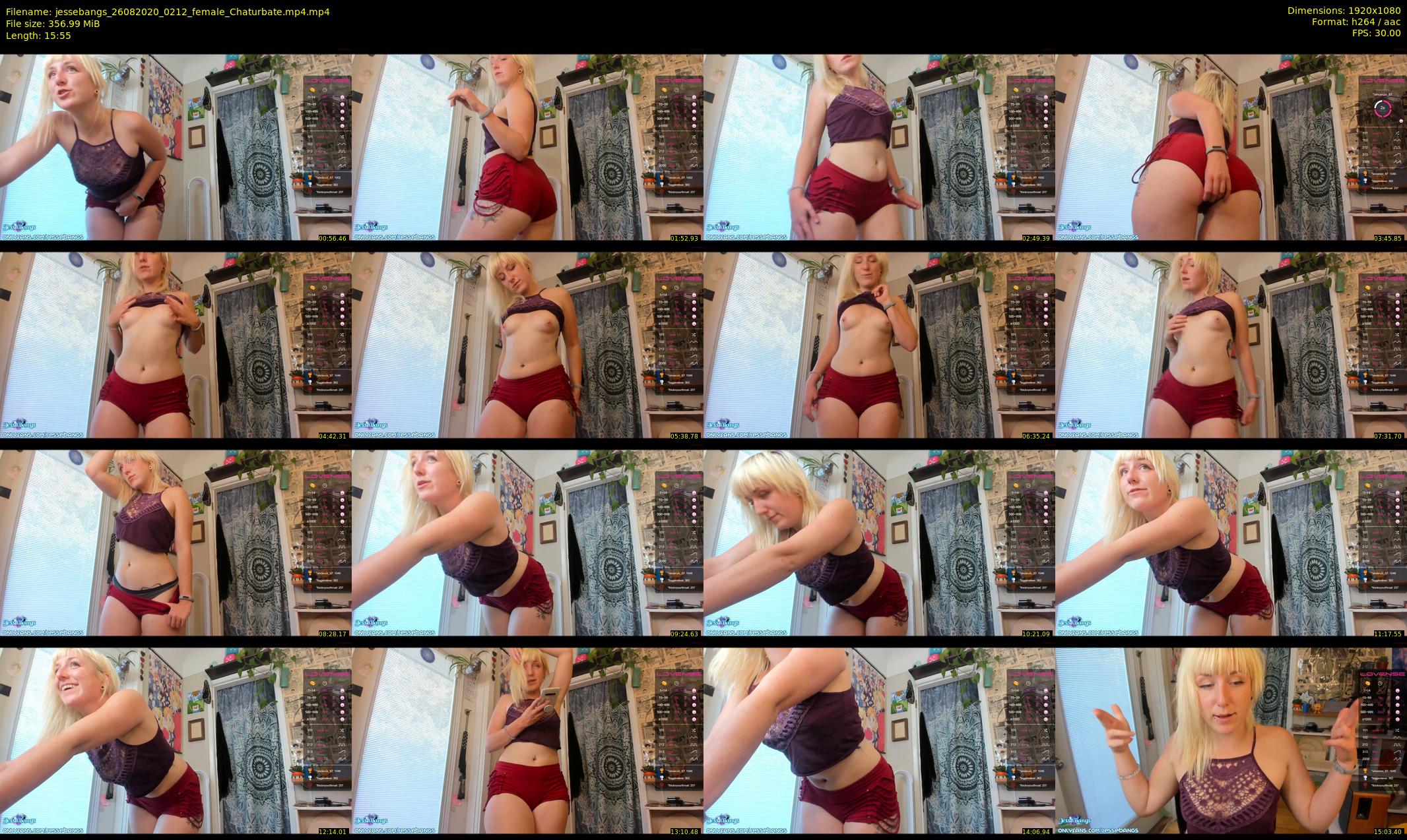 jessebangs — 16 minute Chaturbate female cam show recording, 1080p, Aug 26, 2020