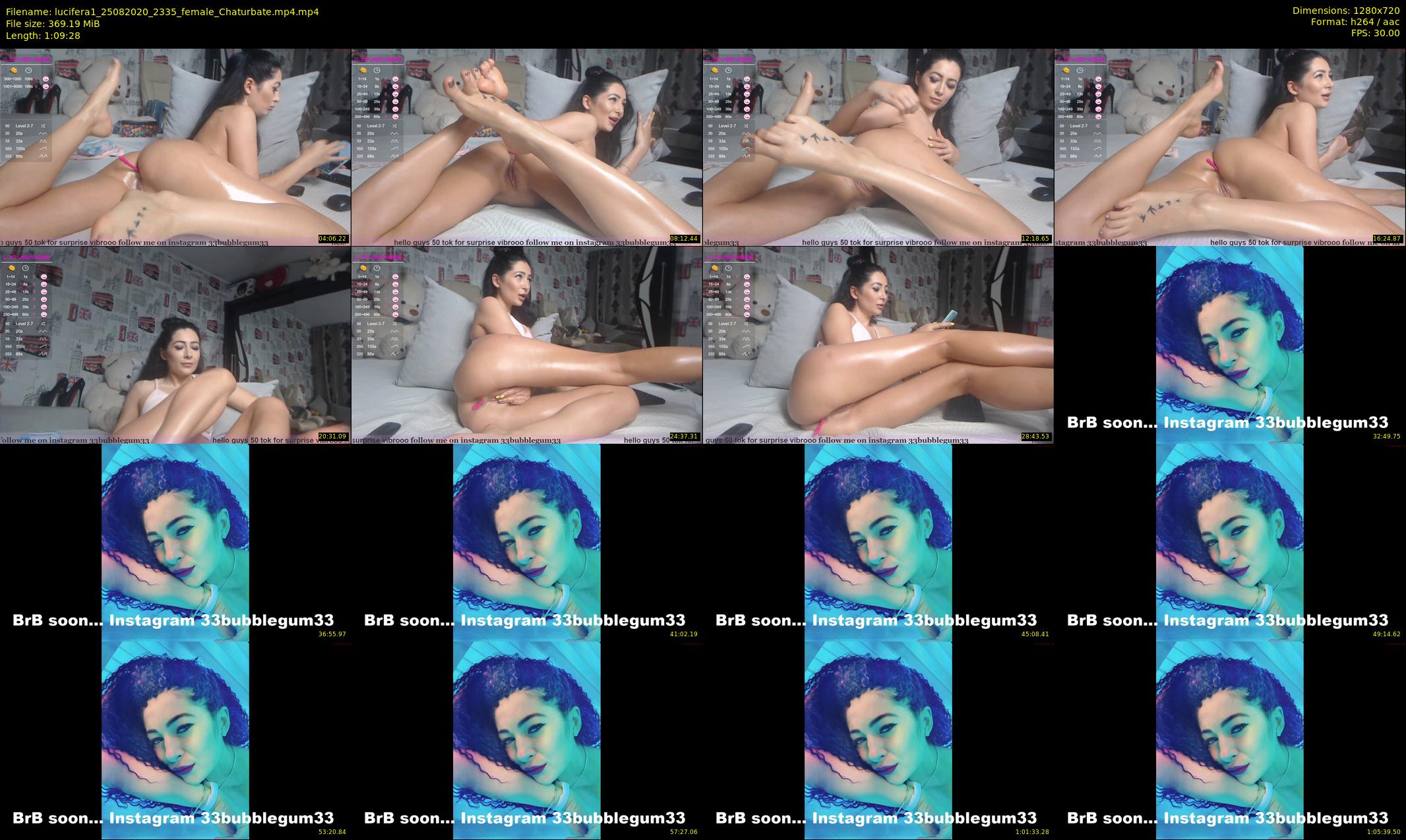 lucifera1 — 70 minute Chaturbate female cam show recording, 720p, Aug 25, 2020