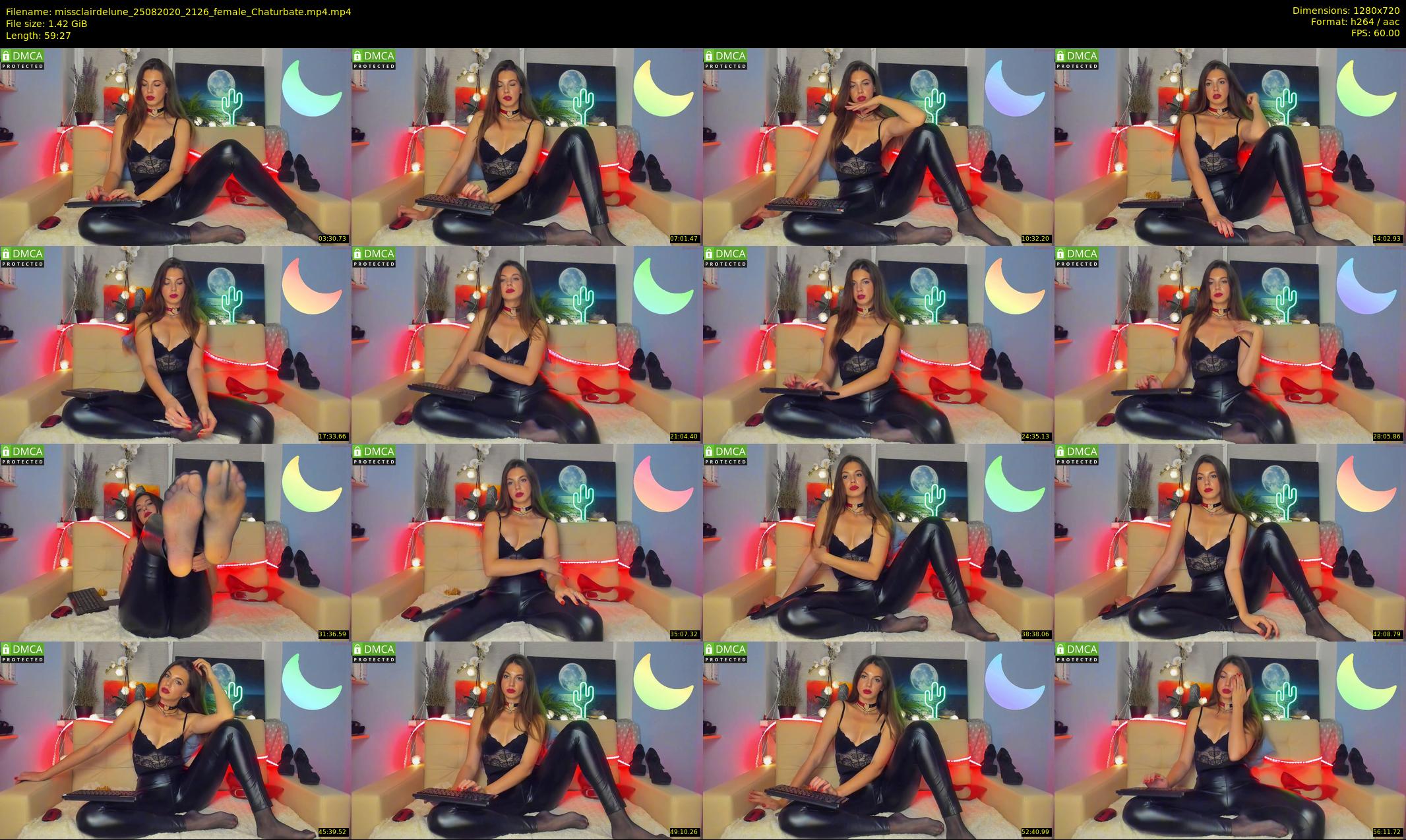 missclairdelune — 60 minute Chaturbate female cam show recording, 720p, Aug 25, 2020