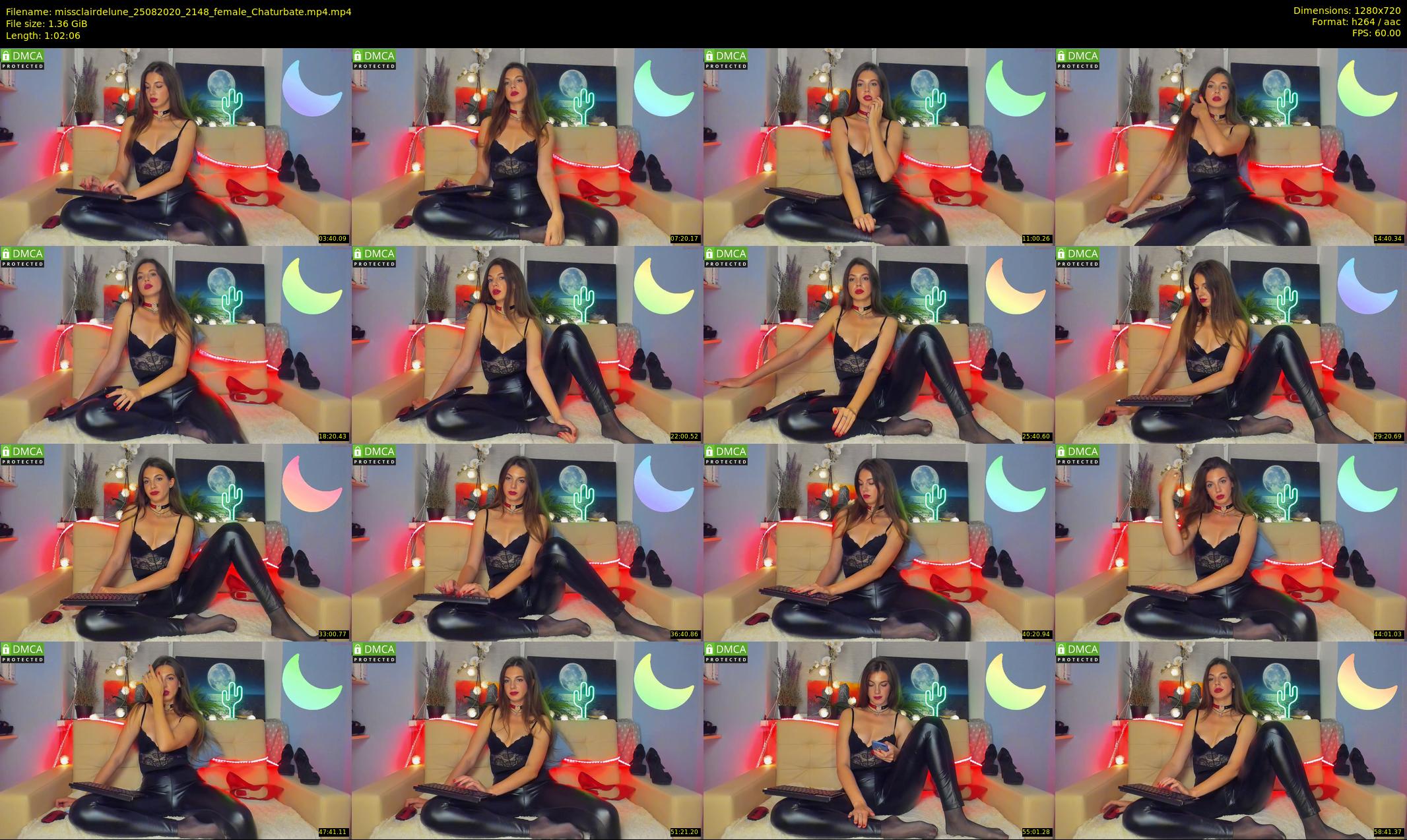 missclairdelune — 63 minute Chaturbate female cam show recording, 720p, Aug 25, 2020