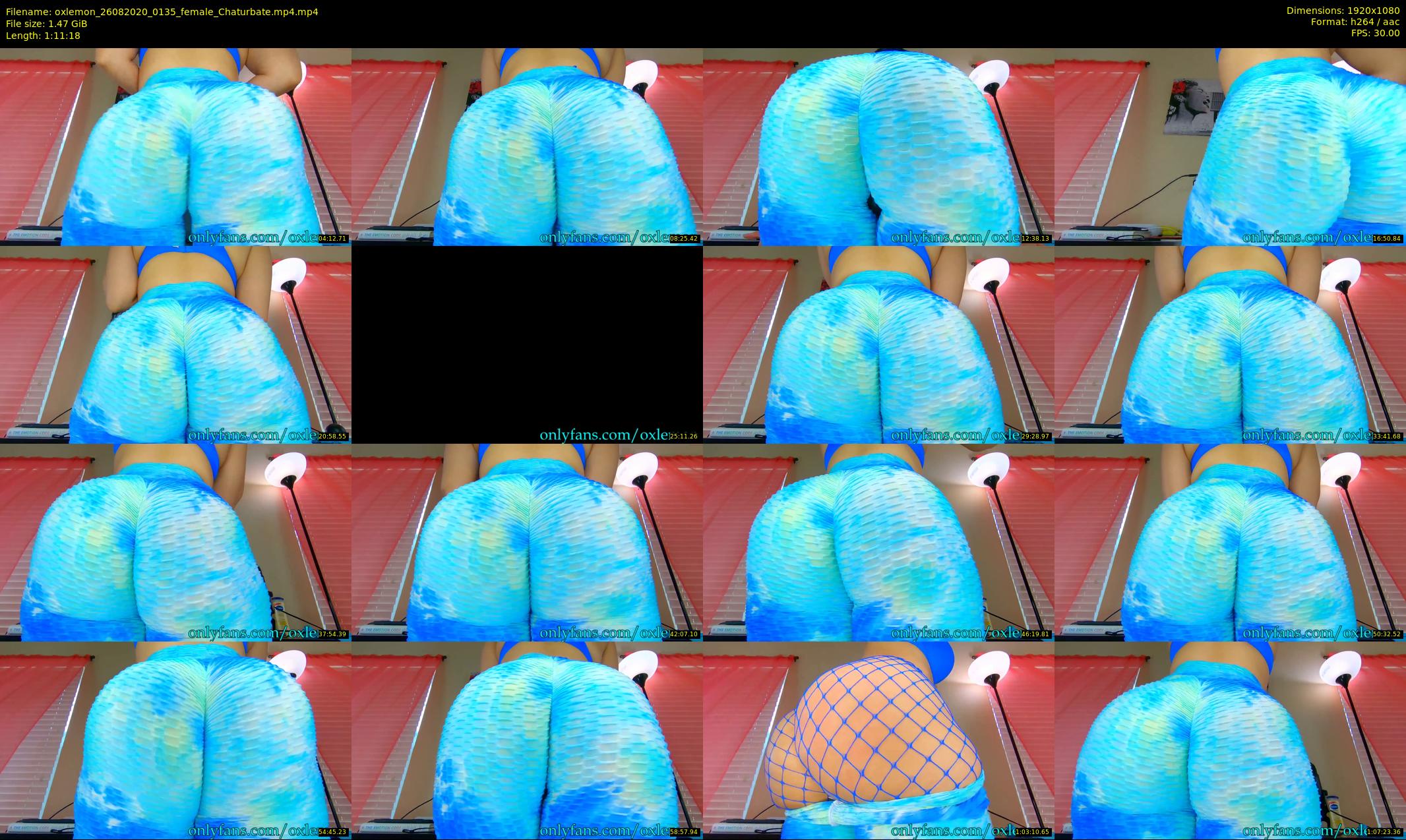 oxlemon — 72 minute Chaturbate female cam show recording, 1080p, Aug 26, 2020