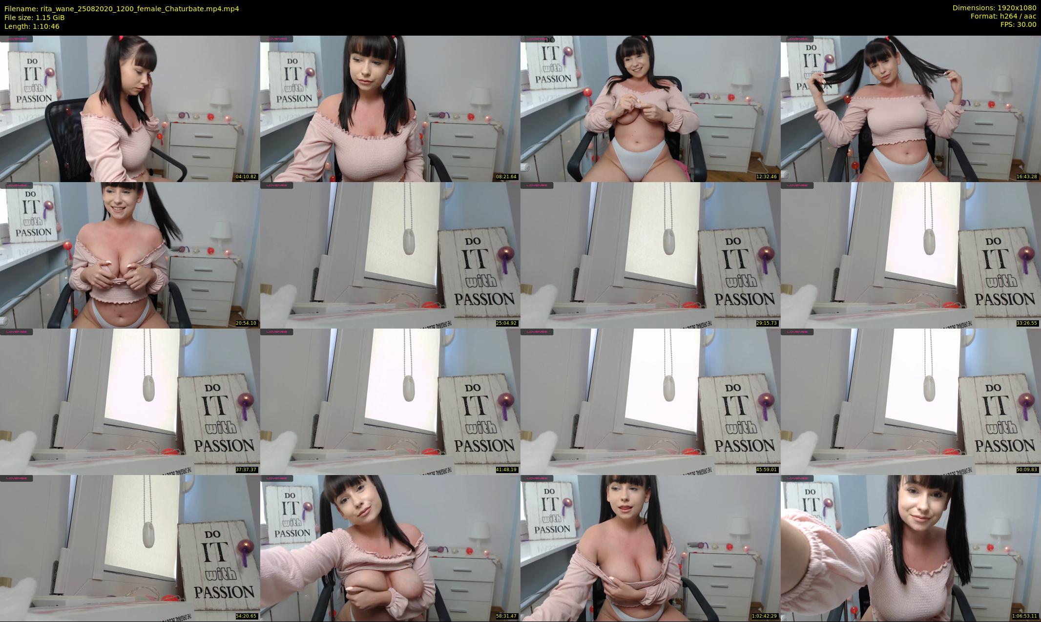 rita_wane — 71 minute Chaturbate female cam show recording, 1080p, Aug 25, 2020