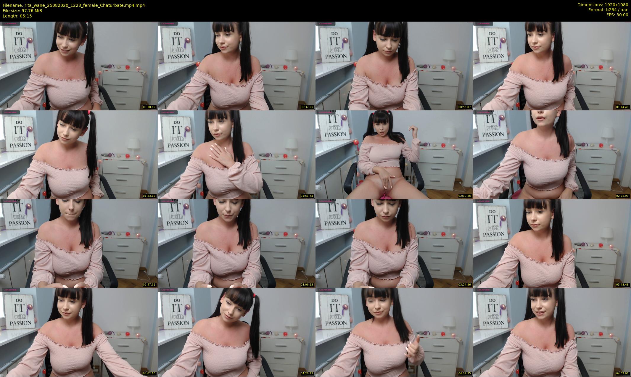 rita_wane — 6 minute Chaturbate female cam show recording, 1080p, Aug 25, 2020