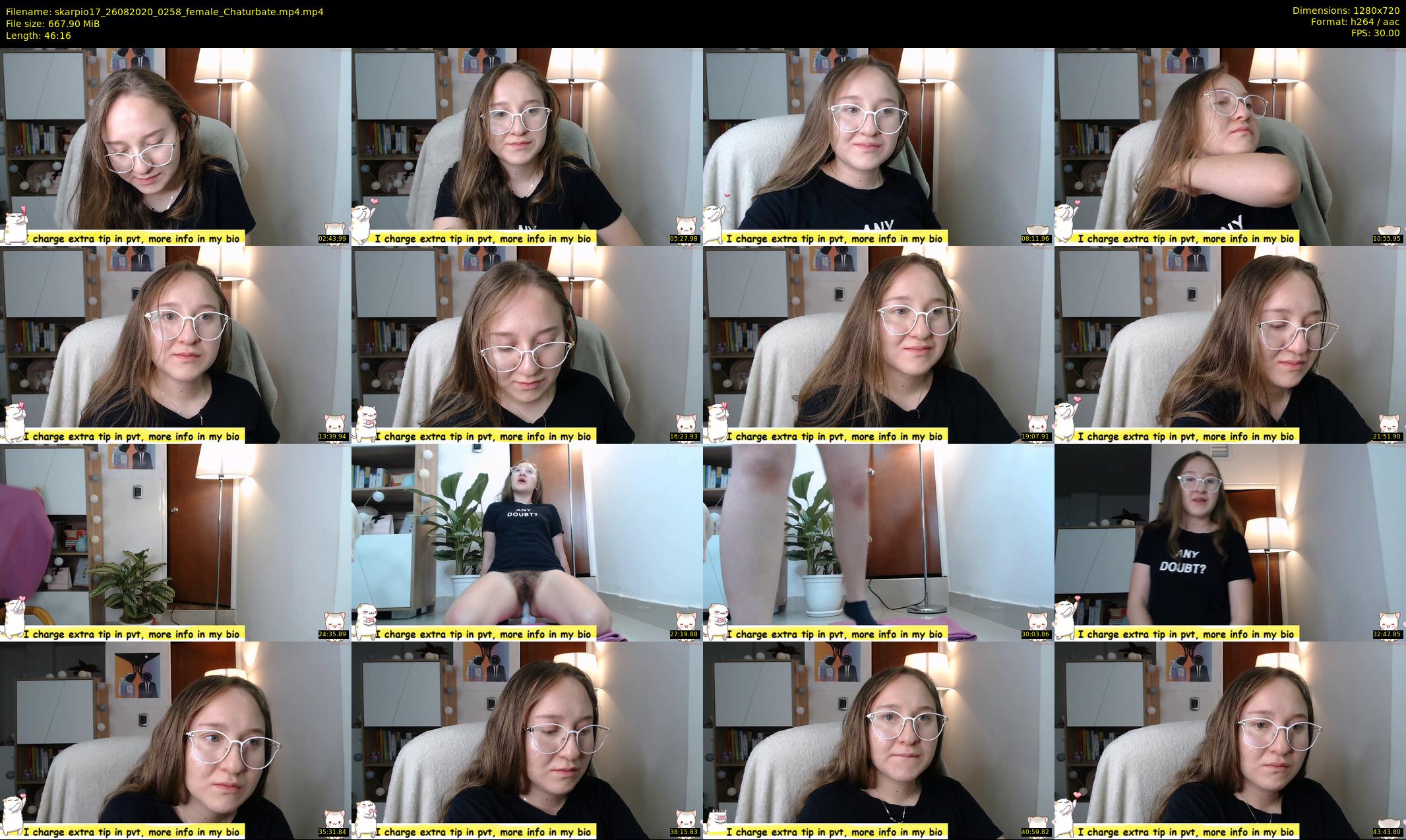 skarpio17 — 47 minute Chaturbate female cam show recording, 720p, Aug 26, 2020
