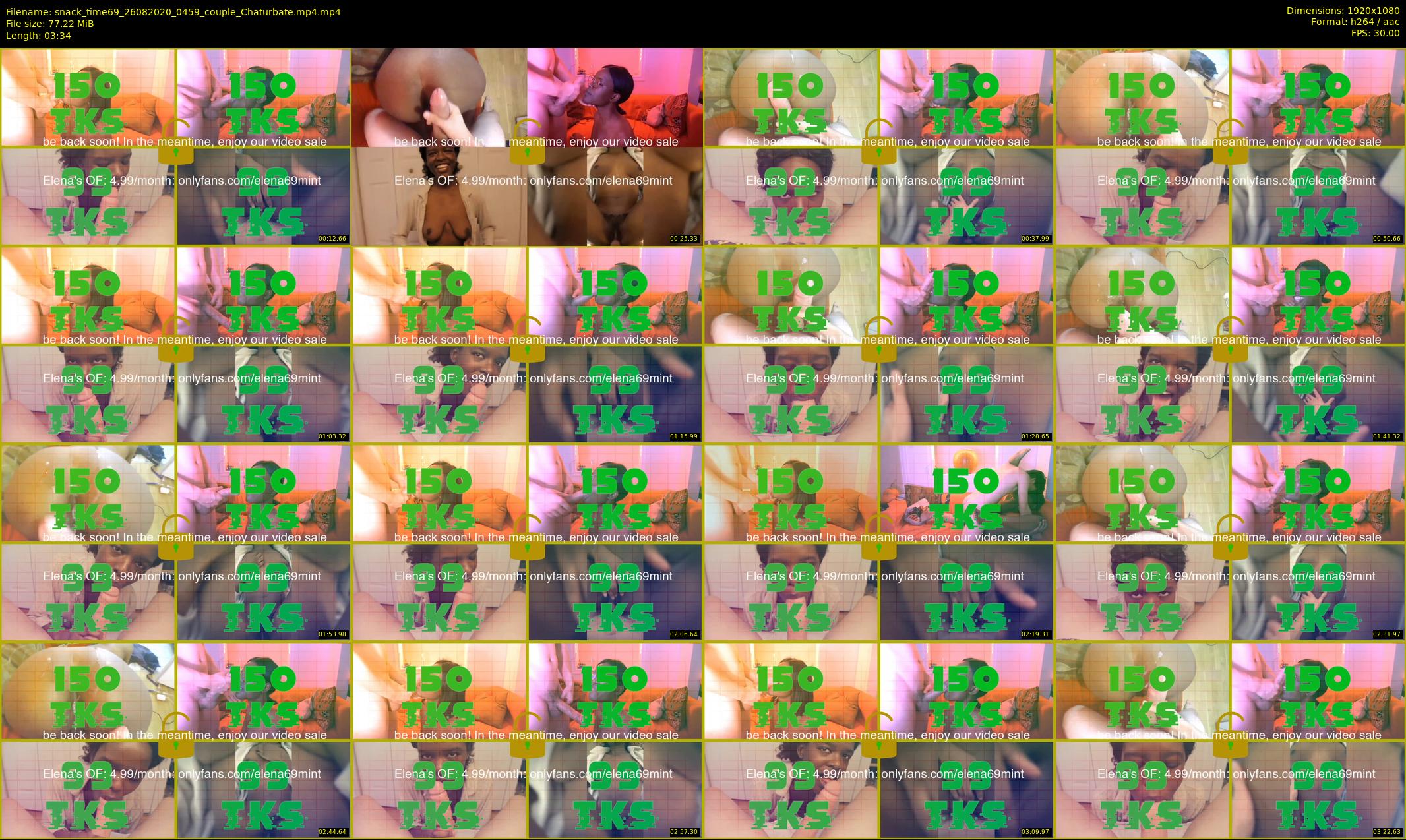 snack_time69 — 4 minute Chaturbate couple cam show recording, 1080p, Aug 26, 2020