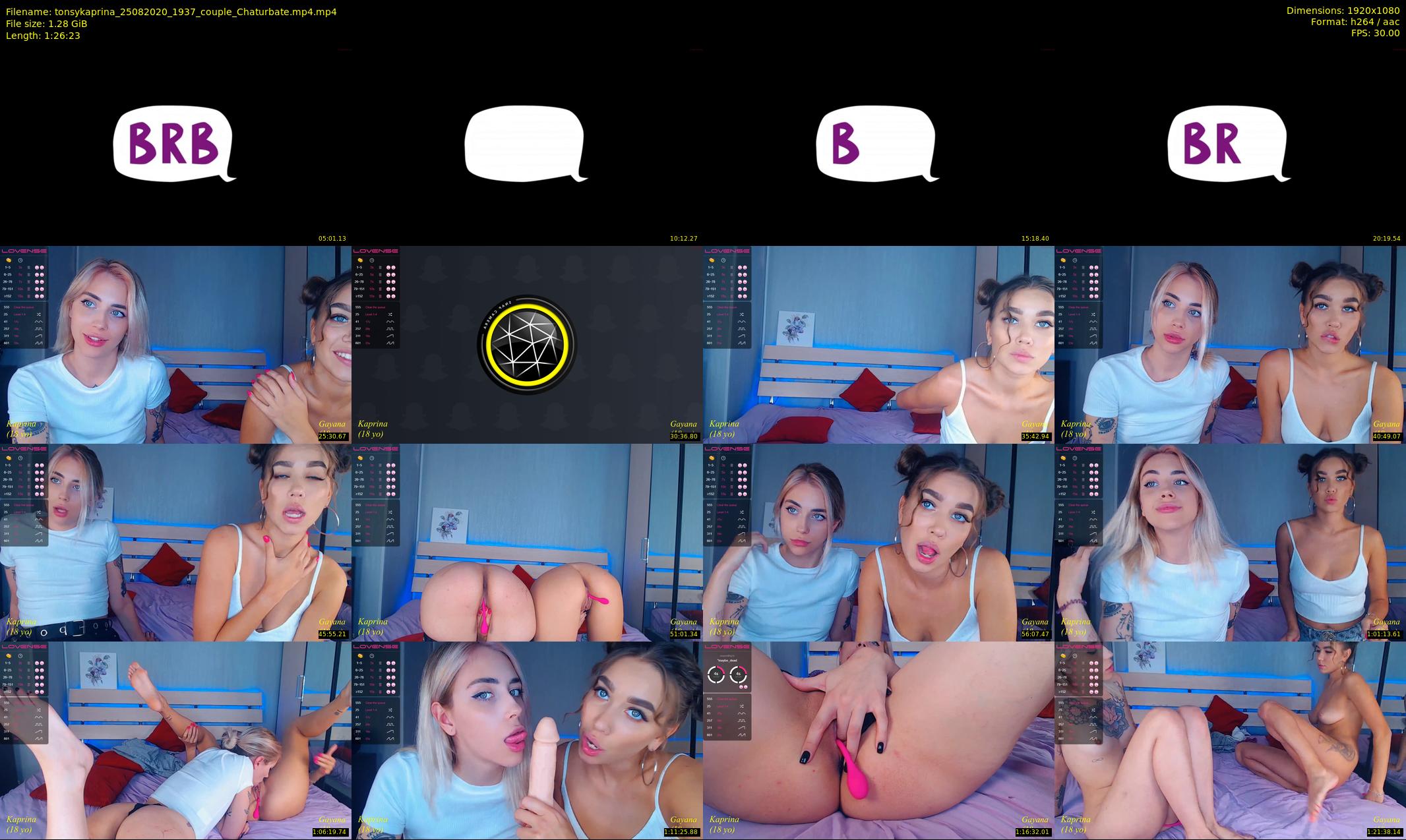 tonsykaprina — 87 minute Chaturbate couple cam show recording, 1080p, Aug 25, 2020