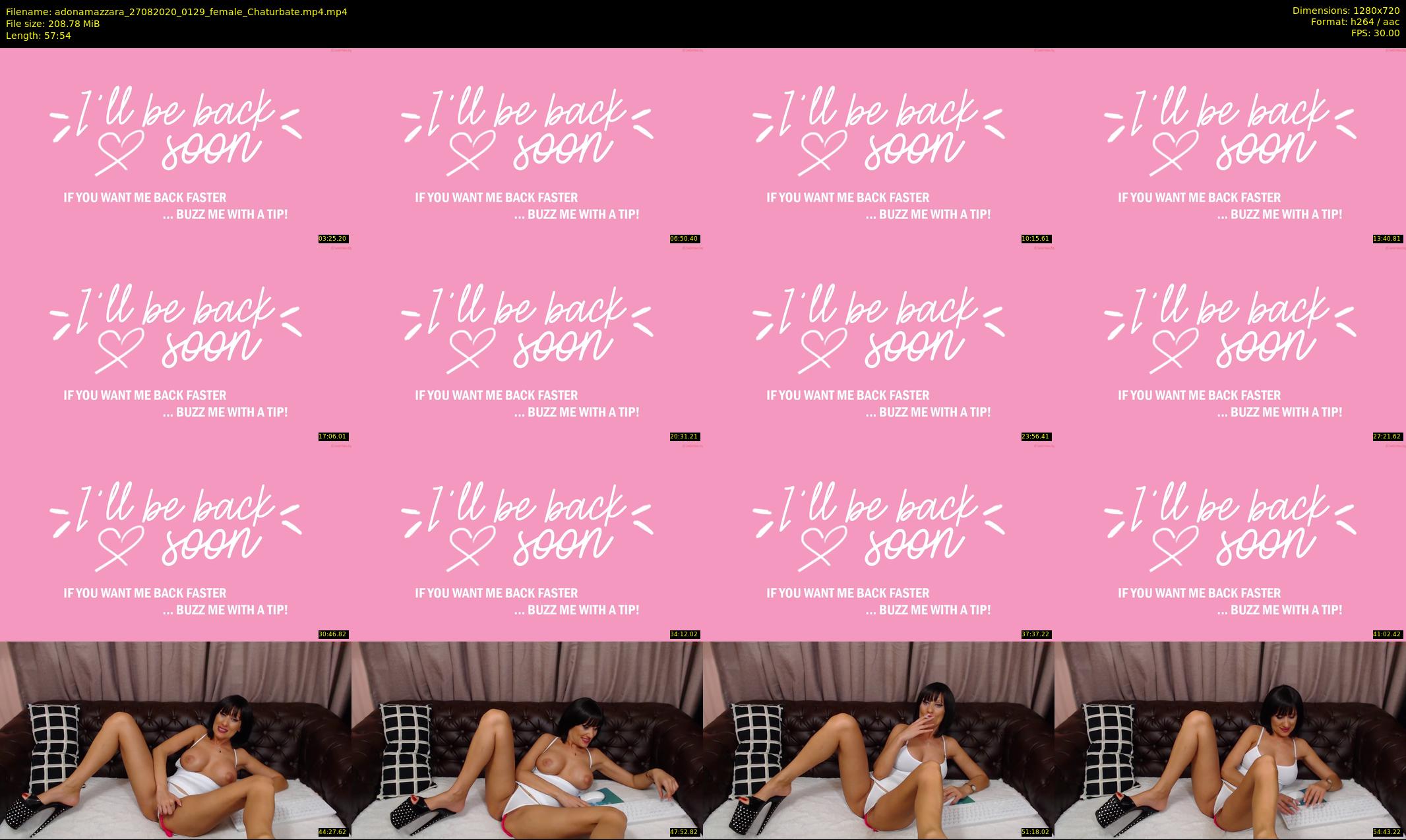 adonamazzara — 58 minute Chaturbate female cam show recording, 720p, Aug 27, 2020