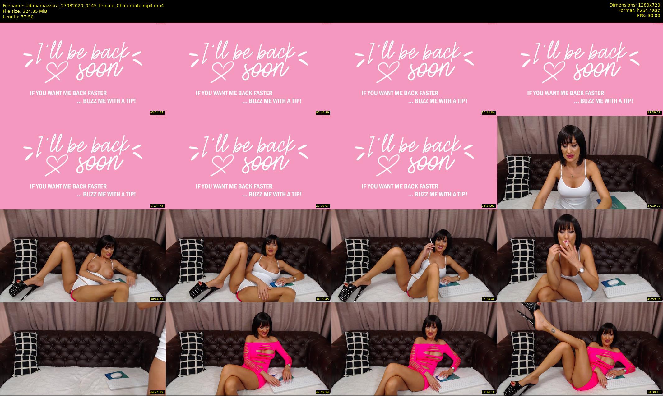 adonamazzara — 58 minute Chaturbate female cam show recording, 720p, Aug 27, 2020