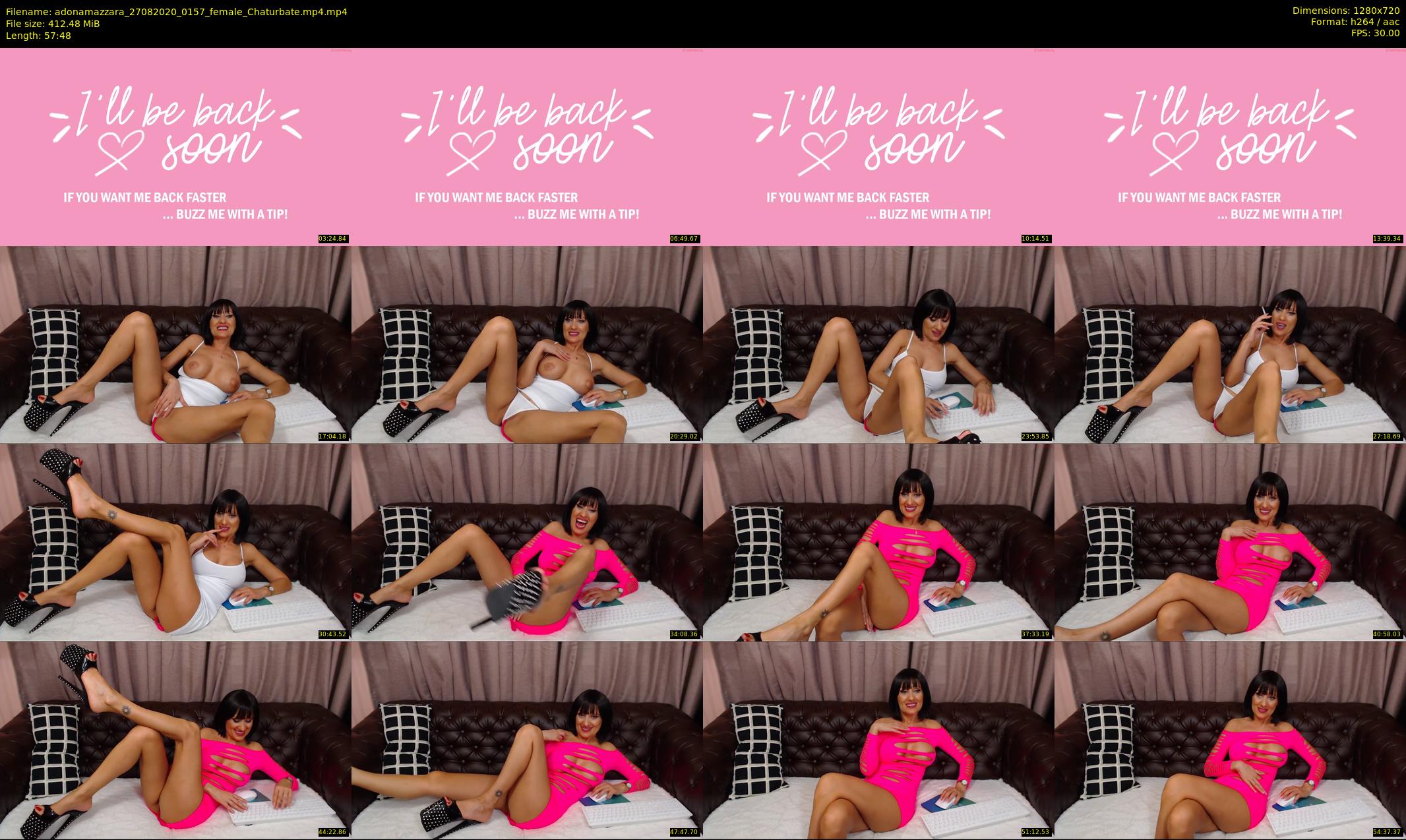 adonamazzara — 58 minute Chaturbate female cam show recording, 720p, Aug 27, 2020