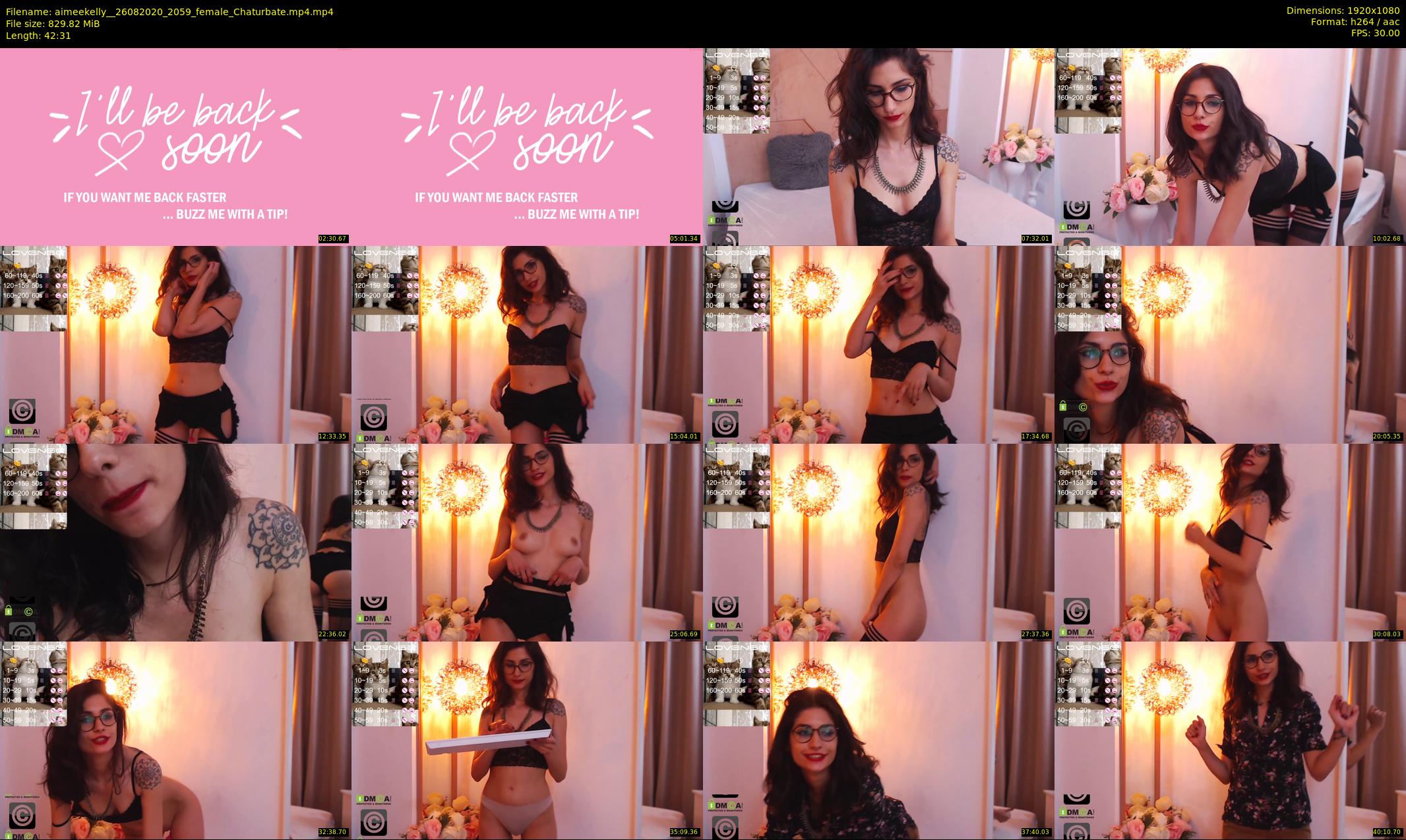 aimeekelly_ — 43 minute Chaturbate female cam show recording, 1080p, Aug 26, 2020