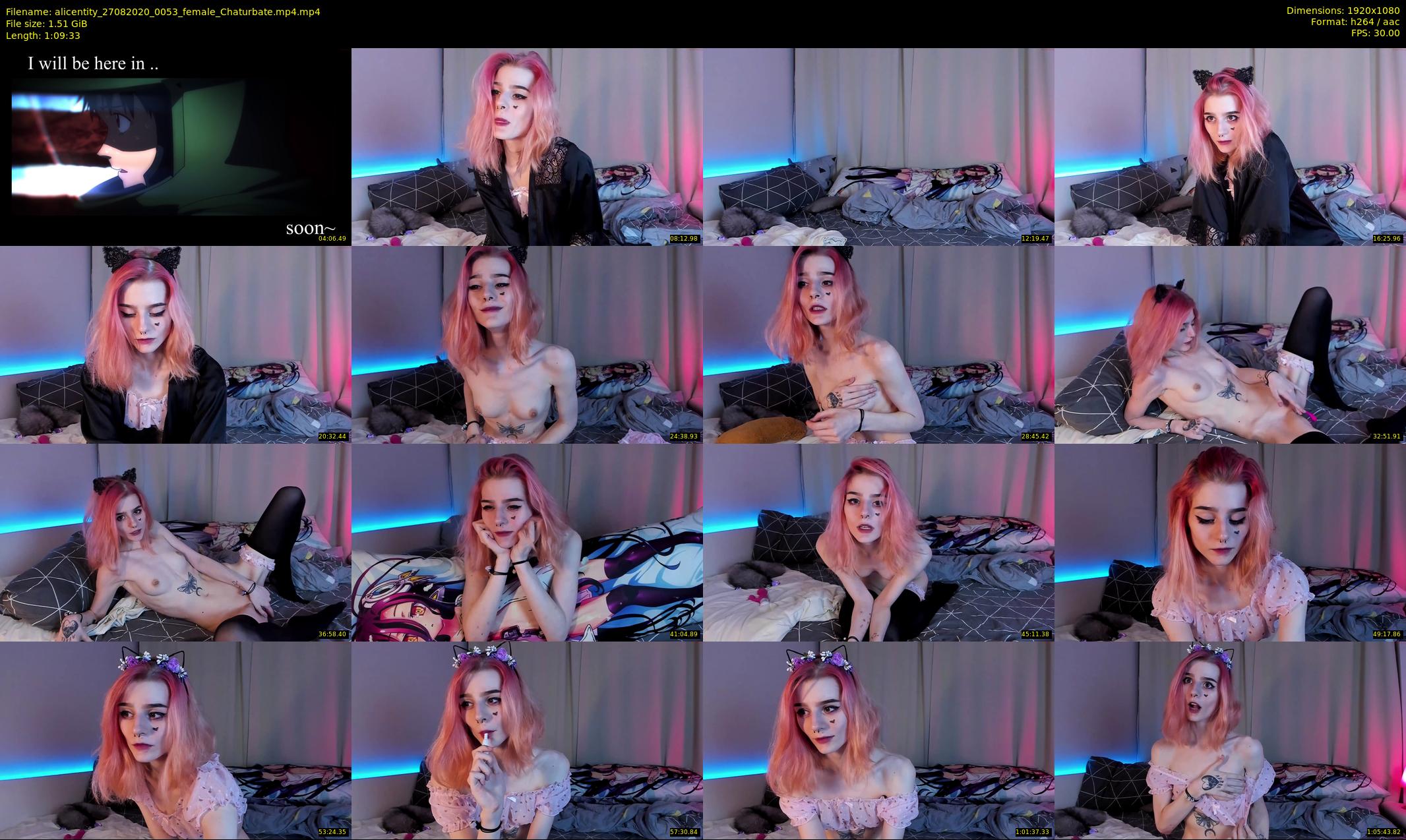 alicentity — 70 minute Chaturbate female cam show recording, 1080p, Aug 27, 2020