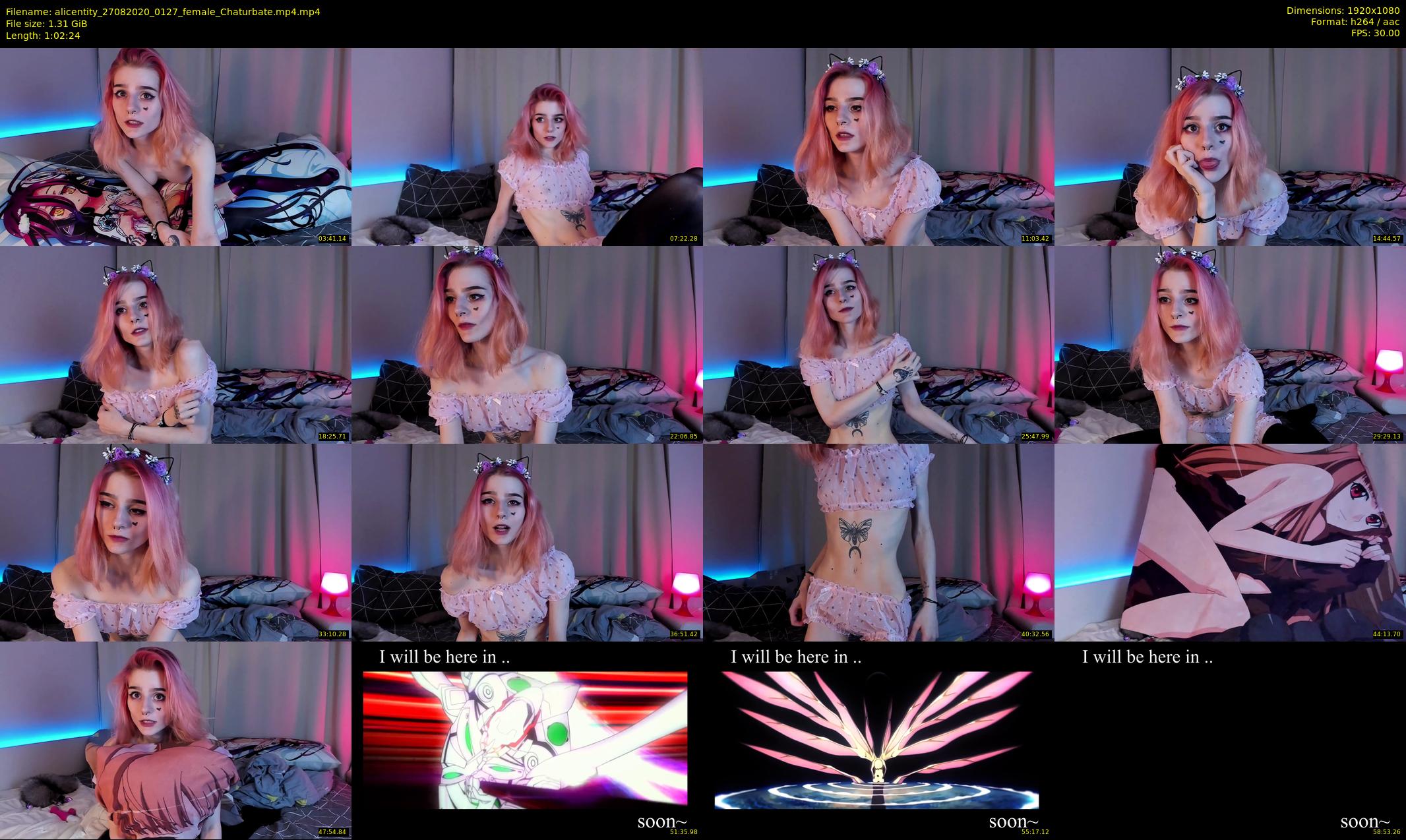 alicentity — 63 minute Chaturbate female cam show recording, 1080p, Aug 27, 2020