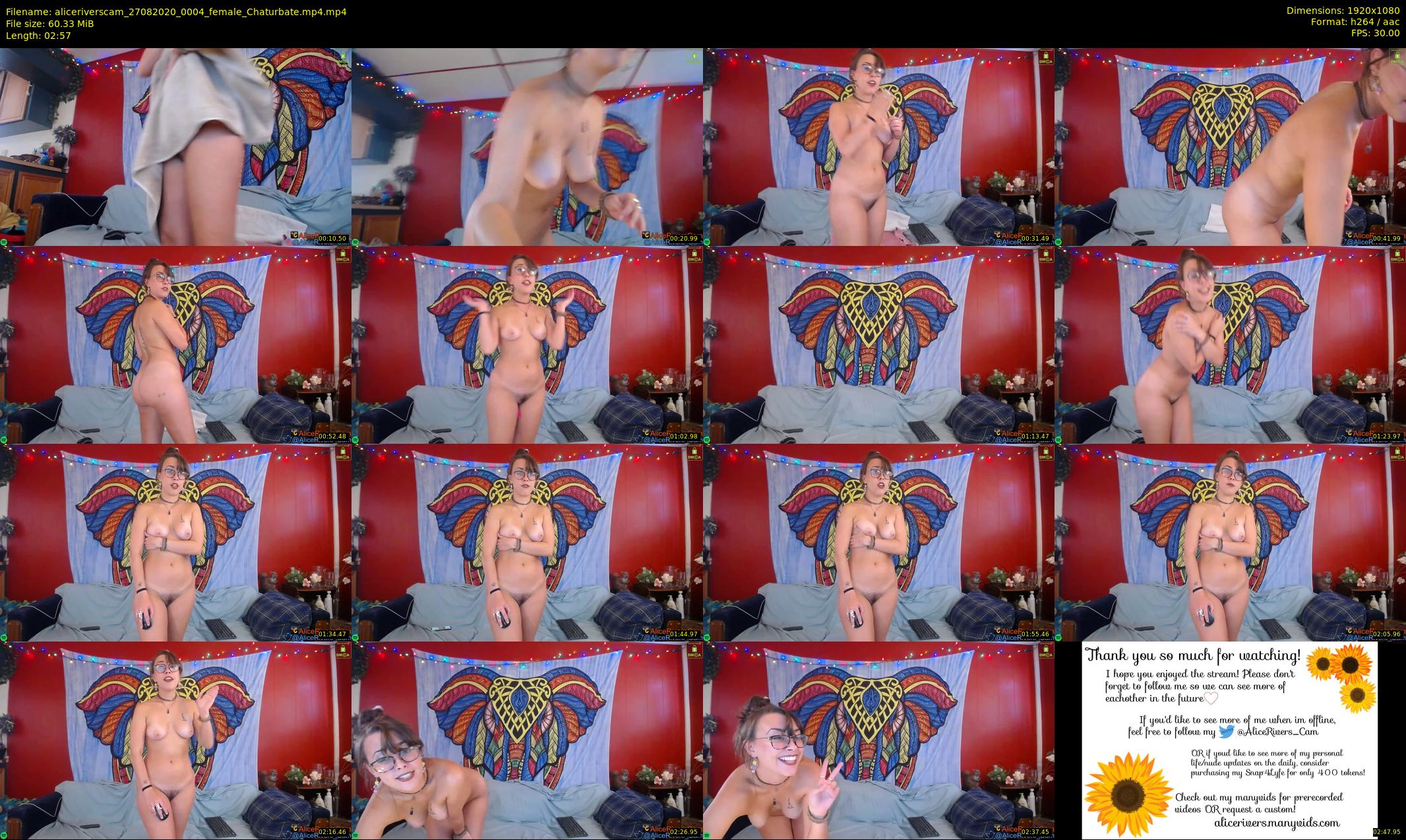 aliceriverscam — 3 minute Chaturbate female cam show recording, 1080p, Aug 27, 2020
