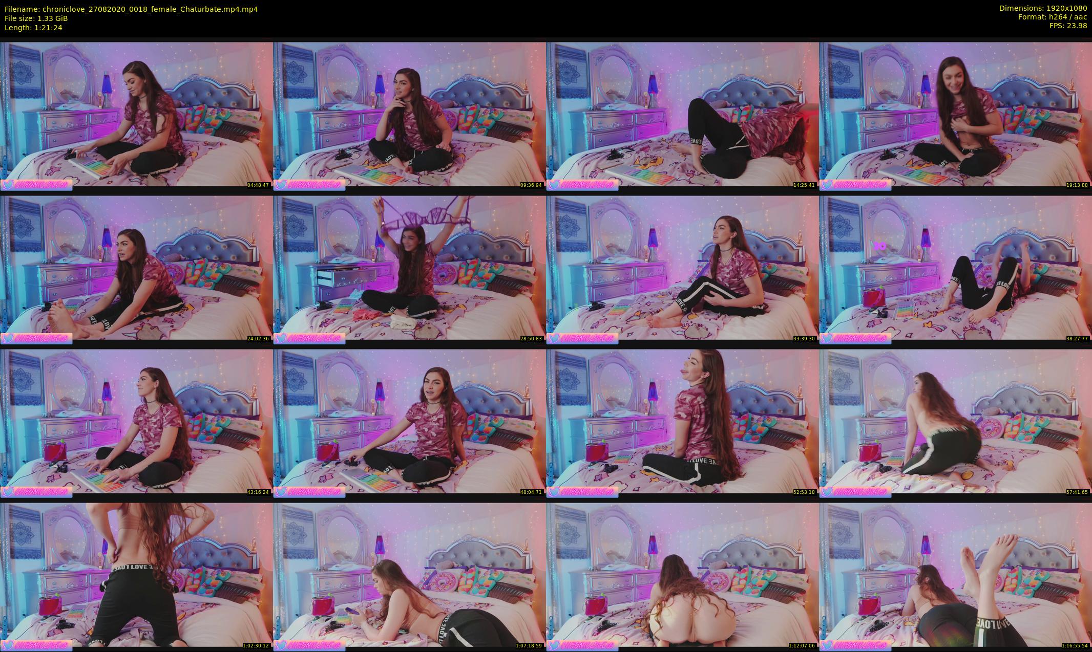 chroniclove — 82 minute Chaturbate female cam show recording, 1080p, Aug 27, 2020