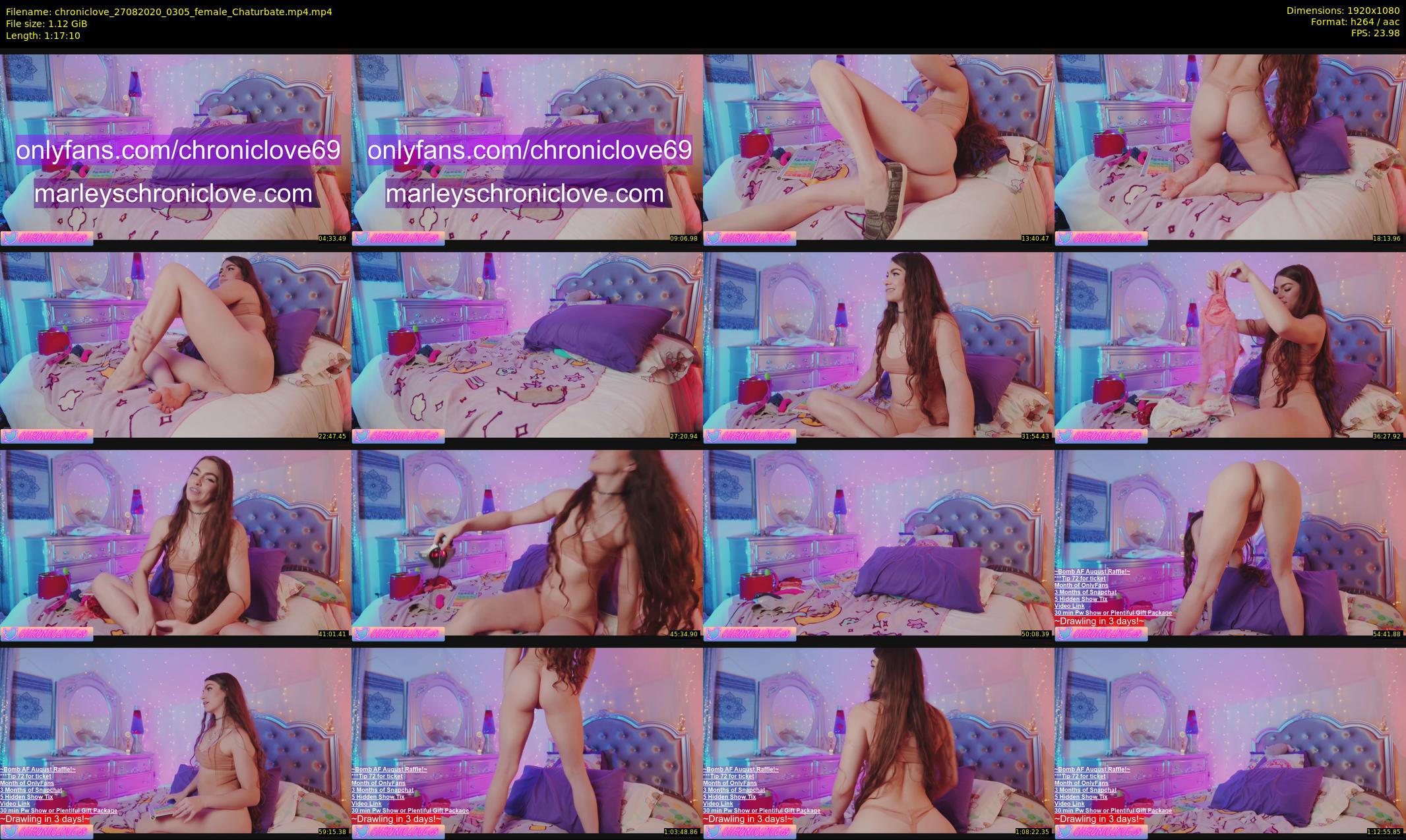 chroniclove — 78 minute Chaturbate female cam show recording, 1080p, Aug 27, 2020