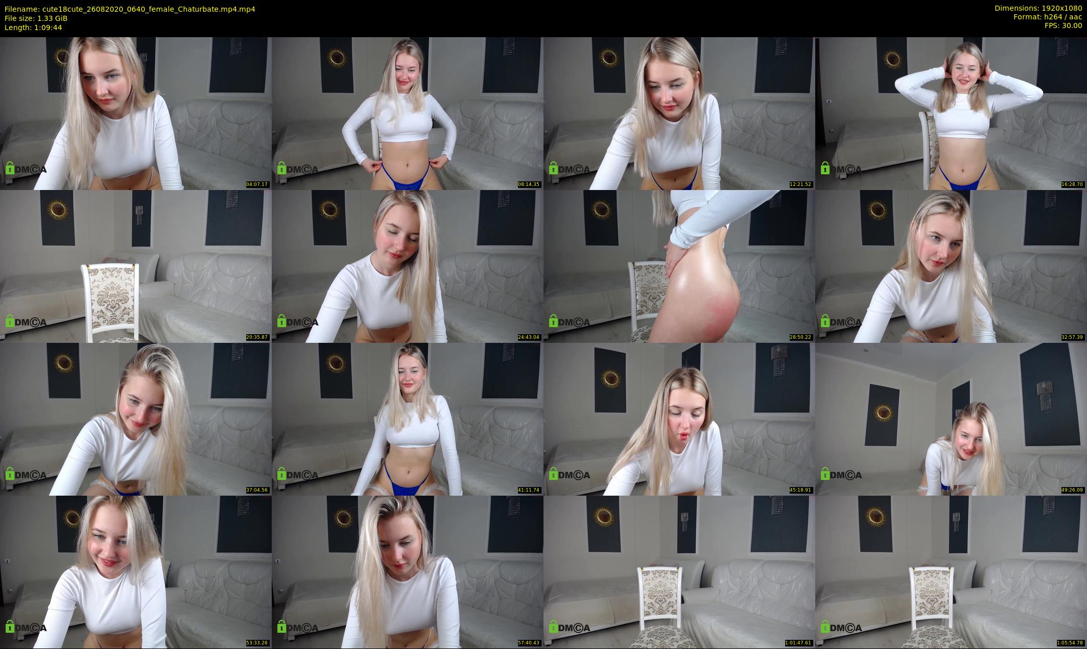 cute18cute — 70 minute Chaturbate female cam show recording, 1080p, Aug 26, 2020