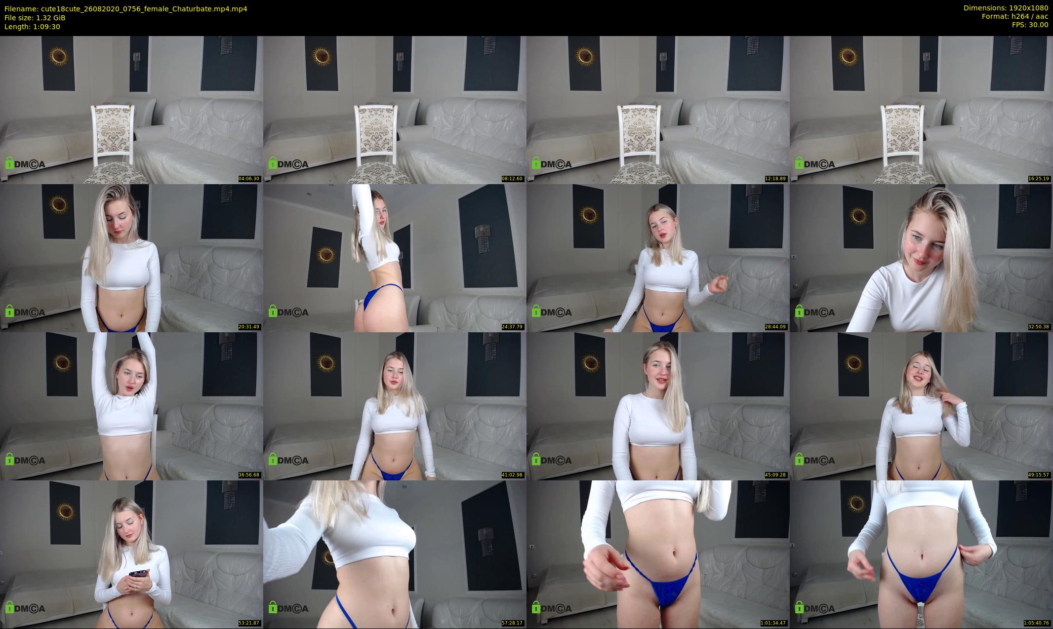 cute18cute — 70 minute Chaturbate female cam show recording, 1080p, Aug 26, 2020