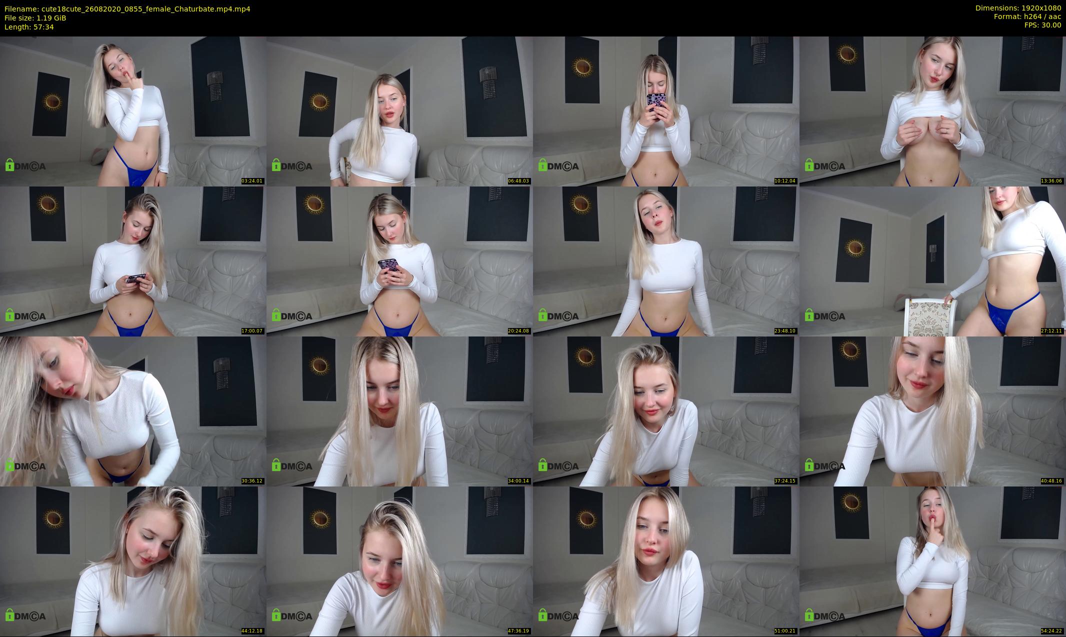cute18cute — 58 minute Chaturbate female cam show recording, 1080p, Aug 26, 2020