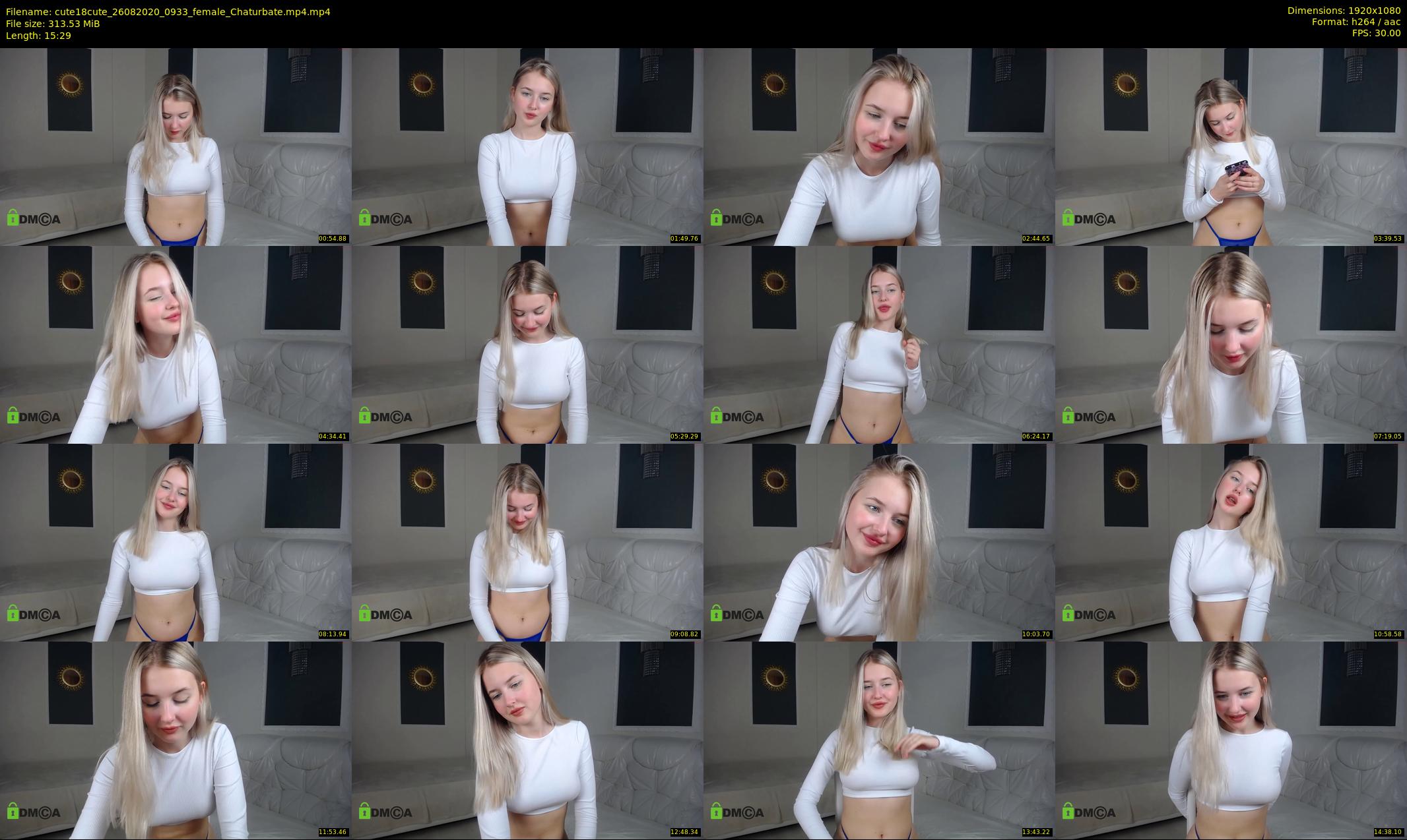 cute18cute — 16 minute Chaturbate female cam show recording, 1080p, Aug 26, 2020