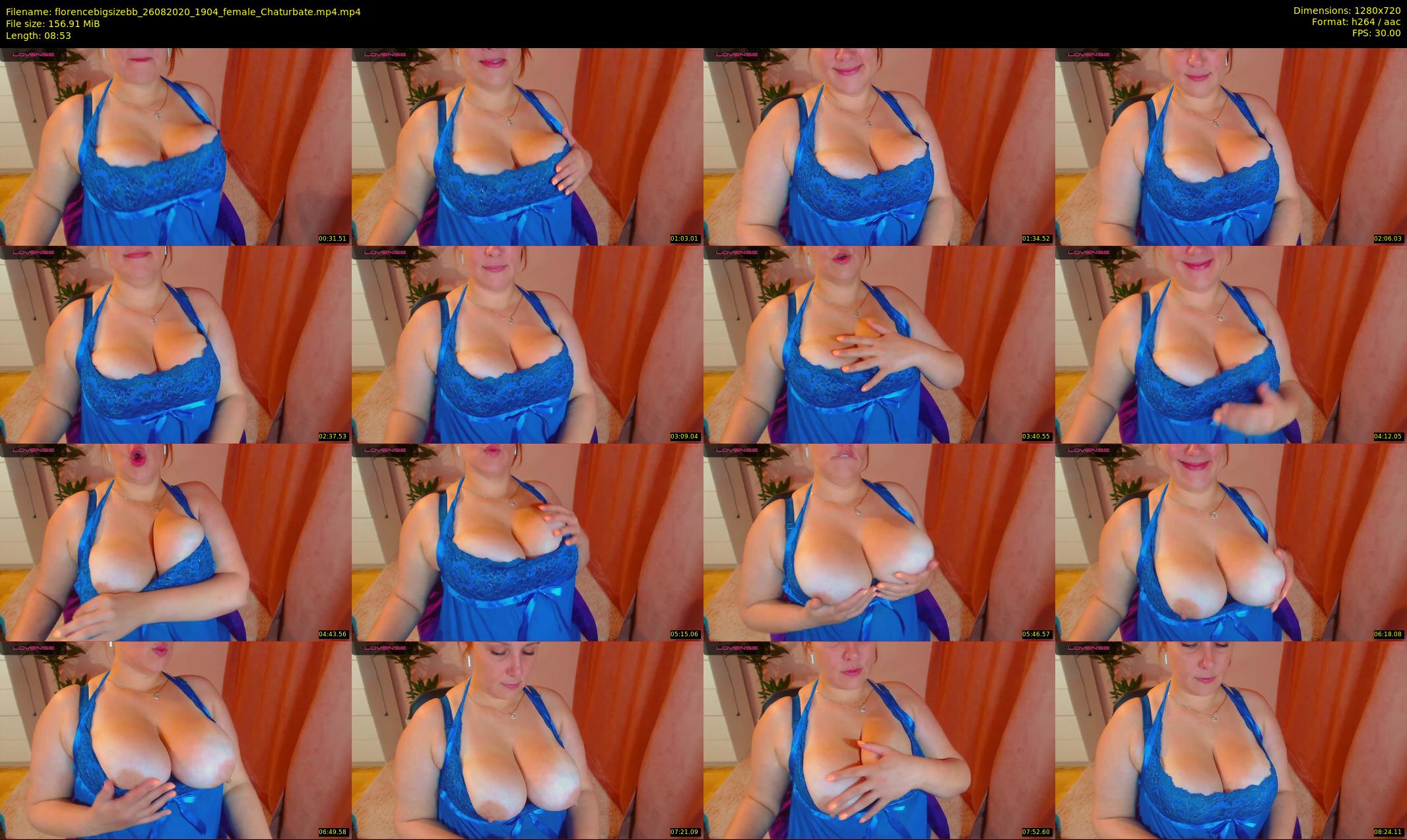 florencebigsizebb — 9 minute Chaturbate female cam show recording, 720p, Aug 26, 2020