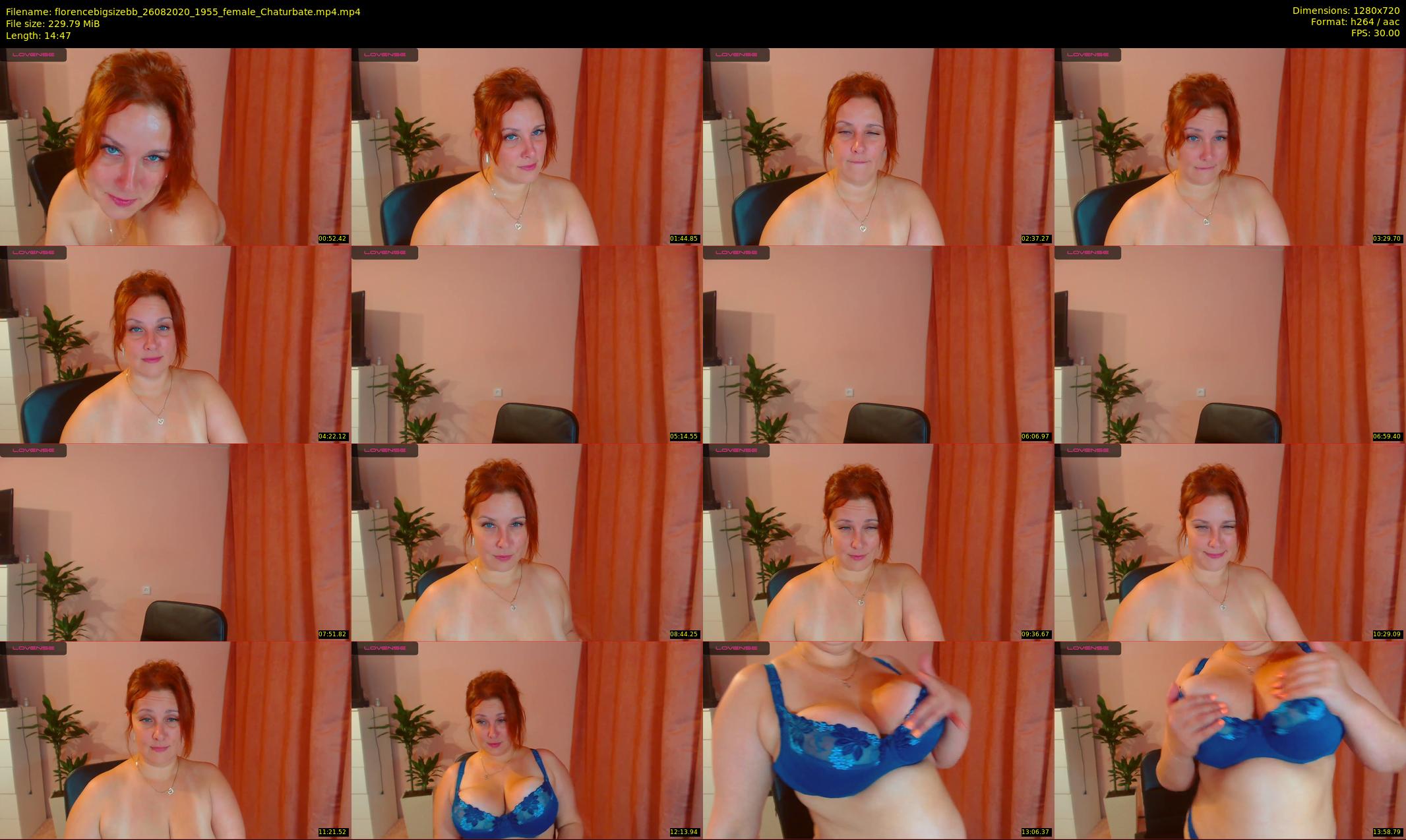 florencebigsizebb — 15 minute Chaturbate female cam show recording, 720p, Aug 26, 2020