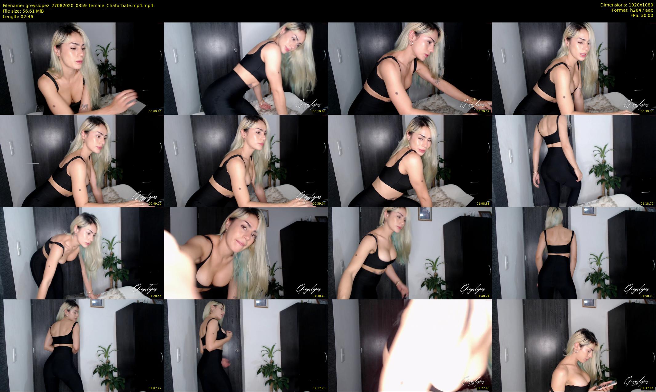 greyslopez — 3 minute Chaturbate female cam show recording, 1080p, Aug 27, 2020