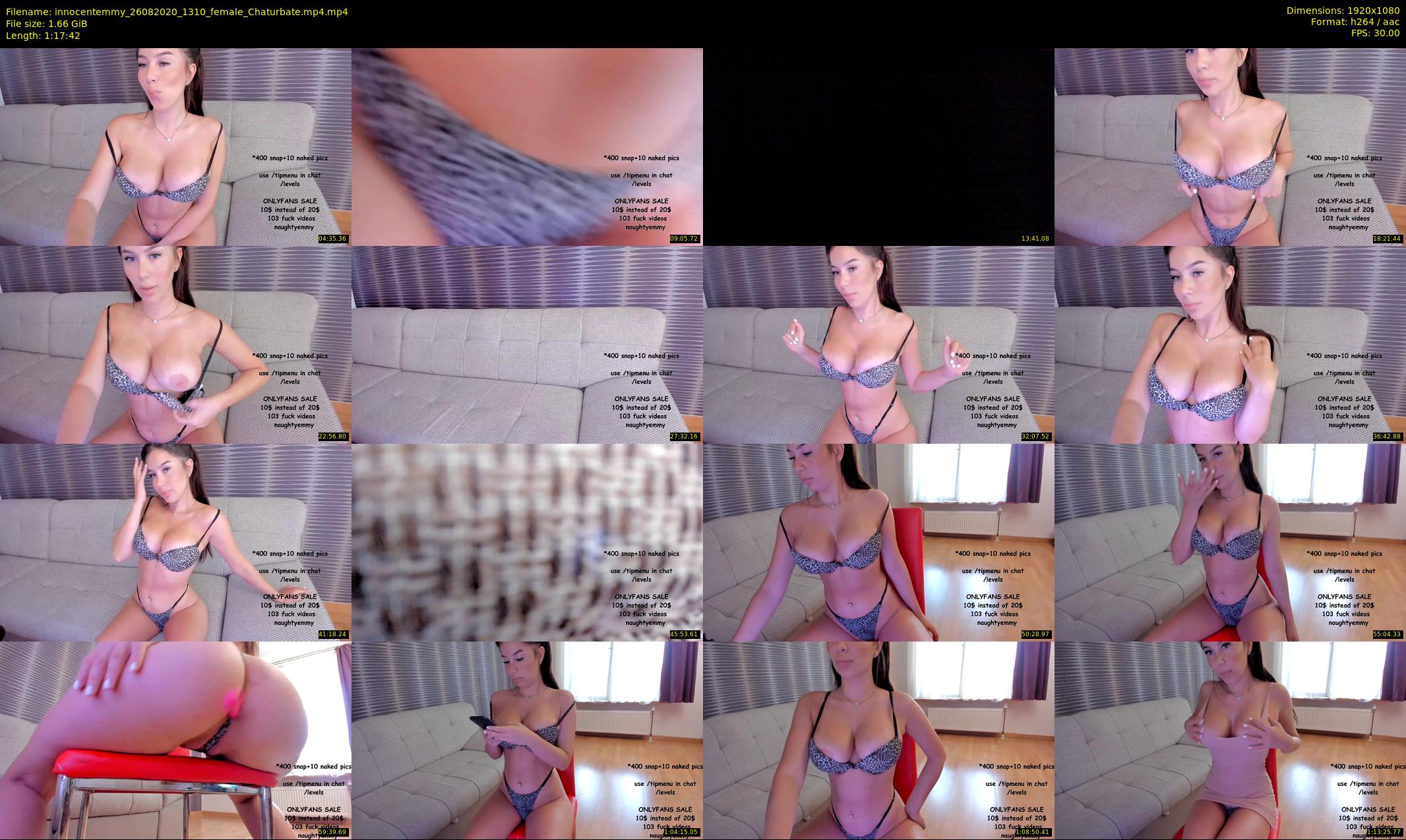 innocentemmy — 78 minute Chaturbate female cam show recording, 1080p, Aug 26, 2020