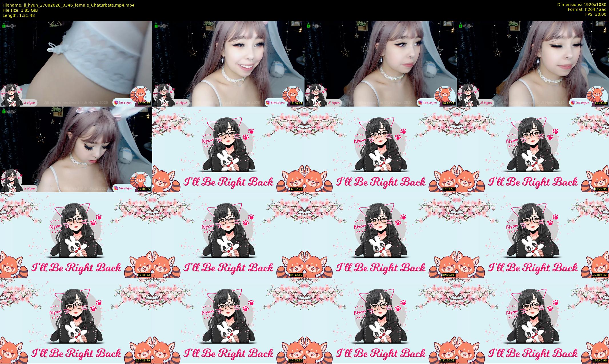 ji_hyun — 92 minute Chaturbate female cam show recording, 1080p, Aug 27, 2020