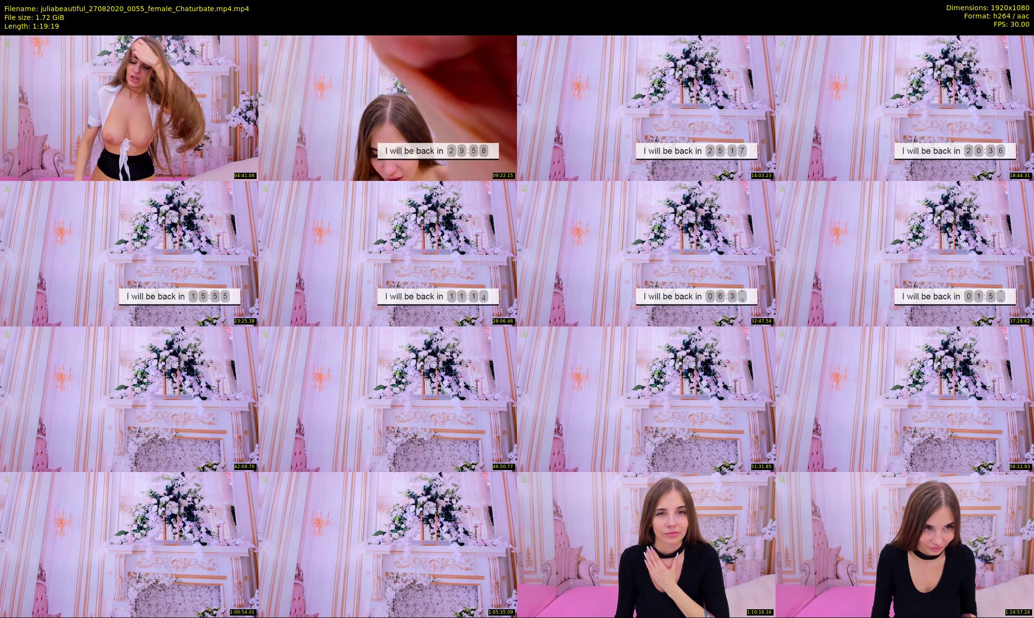 juliabeautiful — 80 minute Chaturbate female cam show recording, 1080p, Aug 27, 2020
