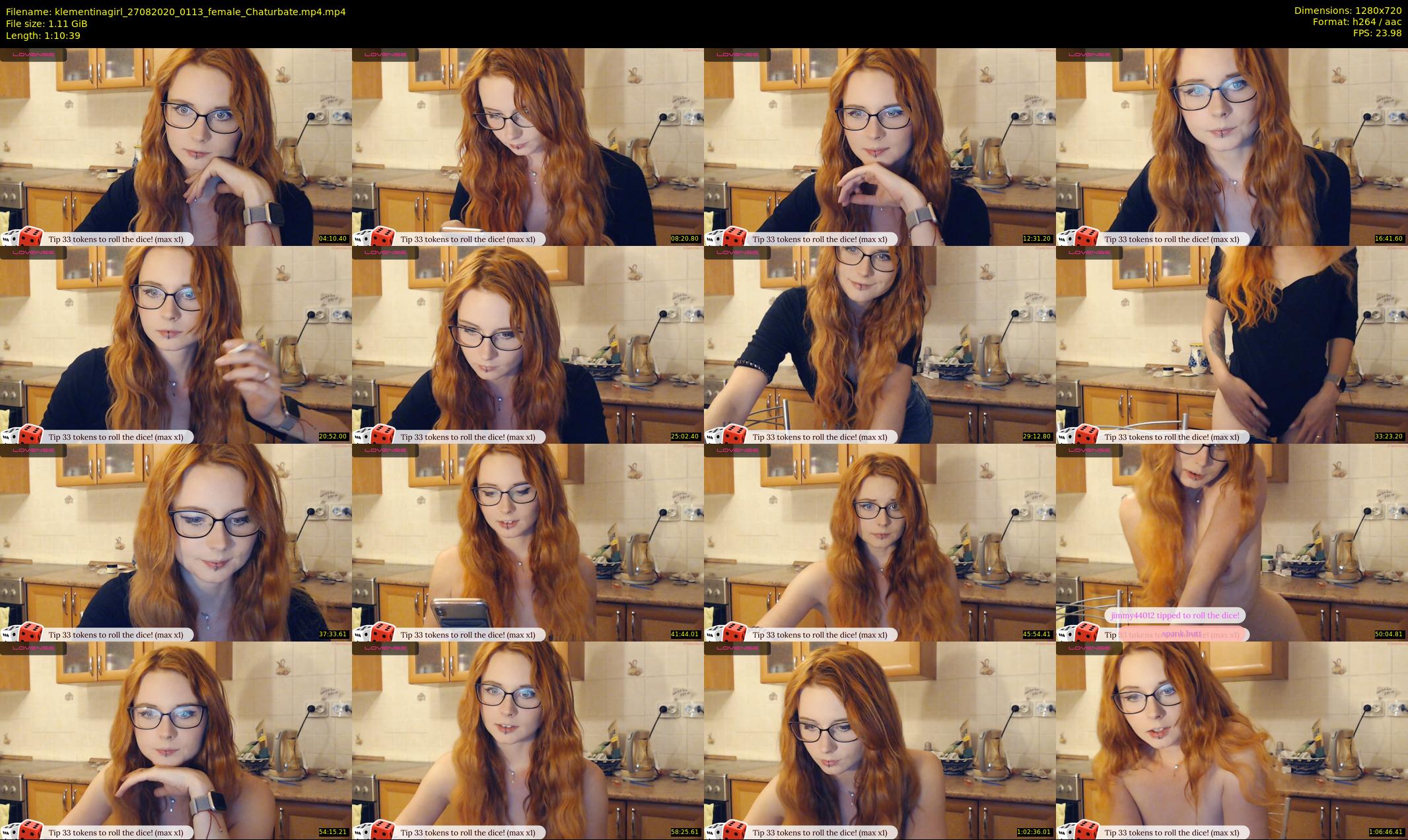 klementinagirl — 71 minute Chaturbate female cam show recording, 720p, Aug 27, 2020