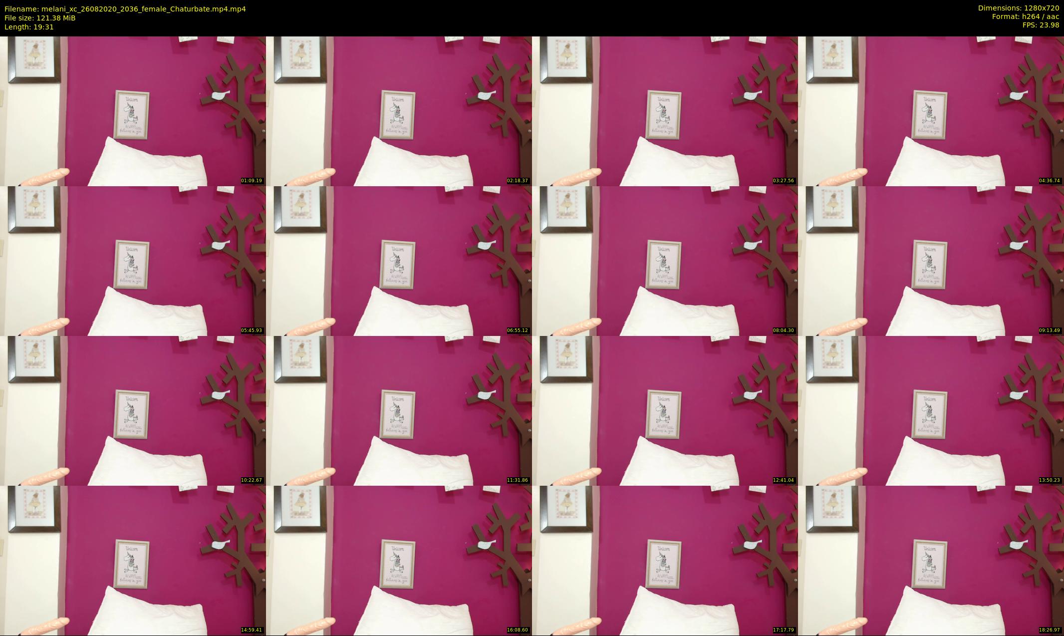 melani_xc — 20 minute Chaturbate female cam show recording, 720p, Aug 26, 2020