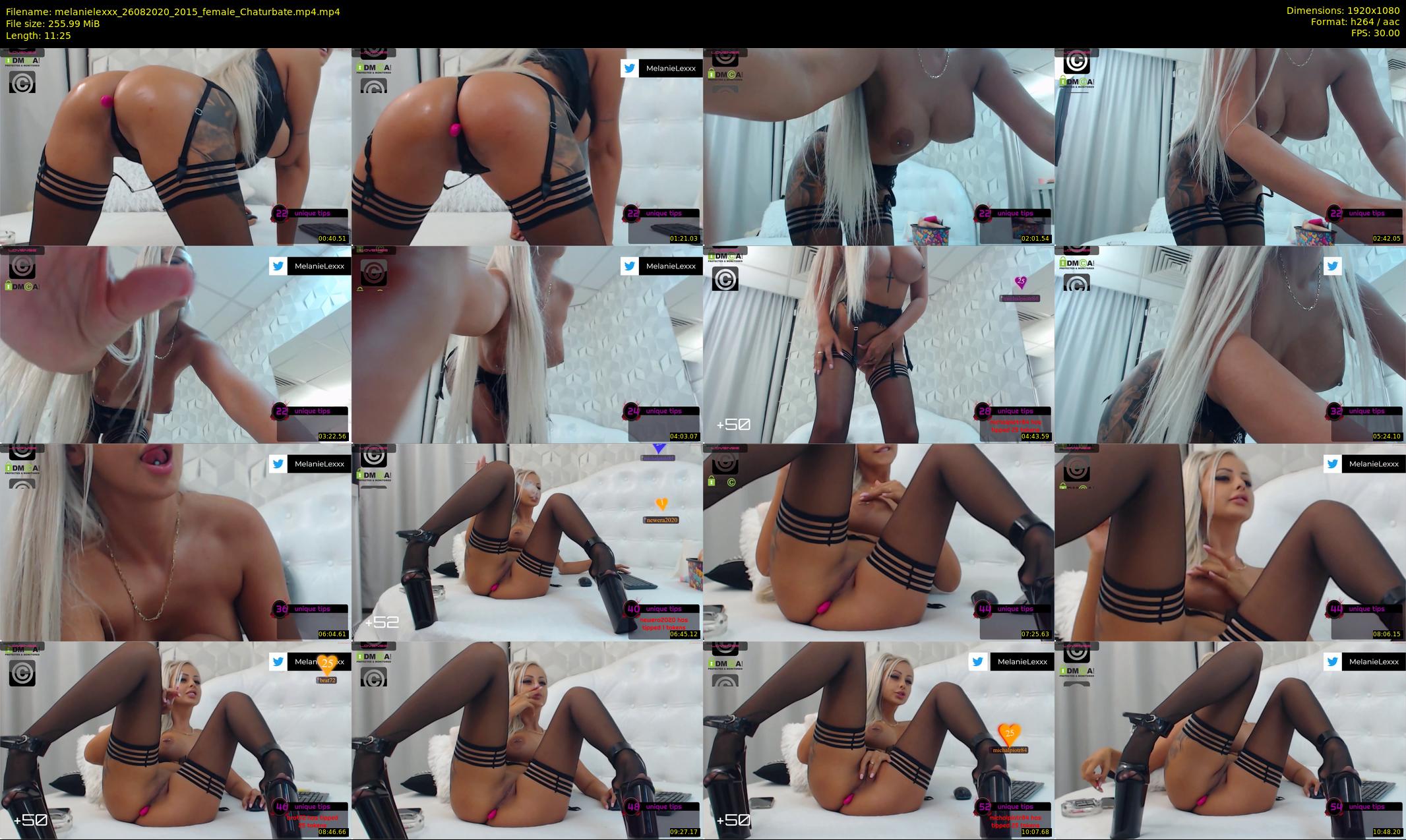 melanielexxx — 12 minute Chaturbate female cam show recording, 1080p, Aug 26, 2020