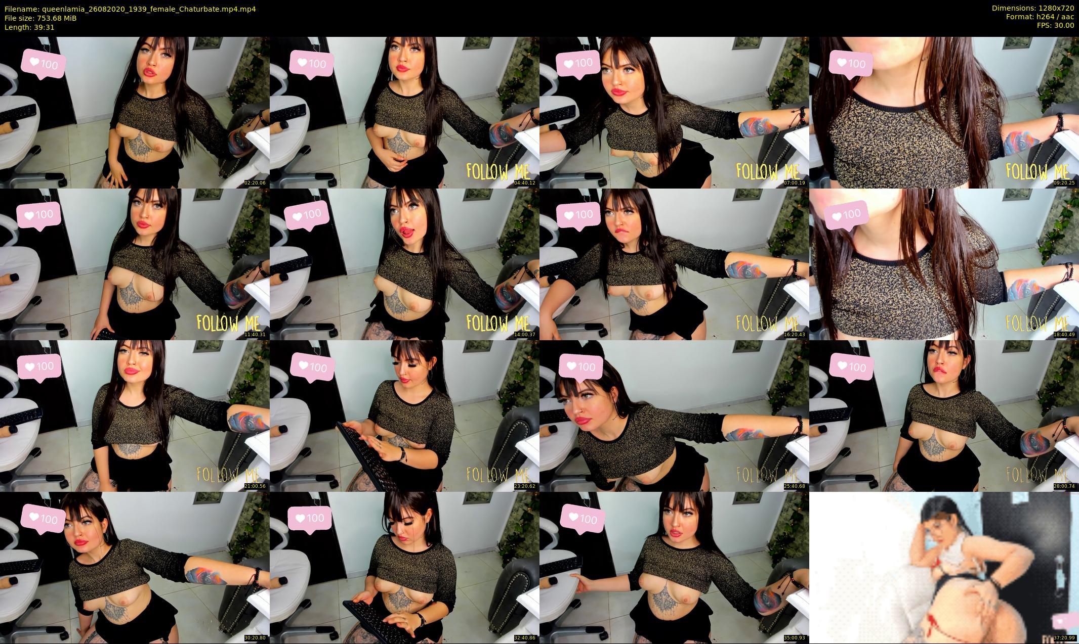 queenlamia — 40 minute Chaturbate female cam show recording, 720p, Aug 26, 2020