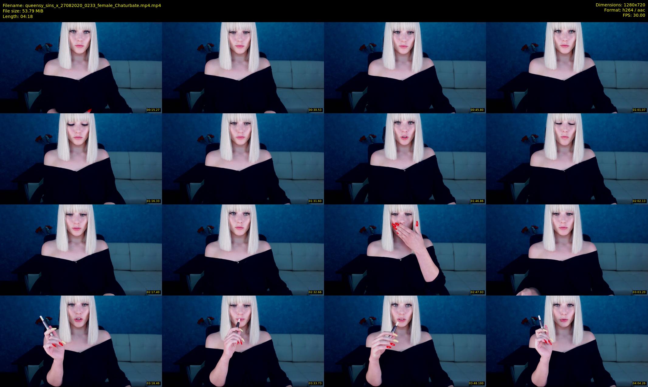 queensy_sins_x — 5 minute Chaturbate female cam show recording, 720p, Aug 27, 2020