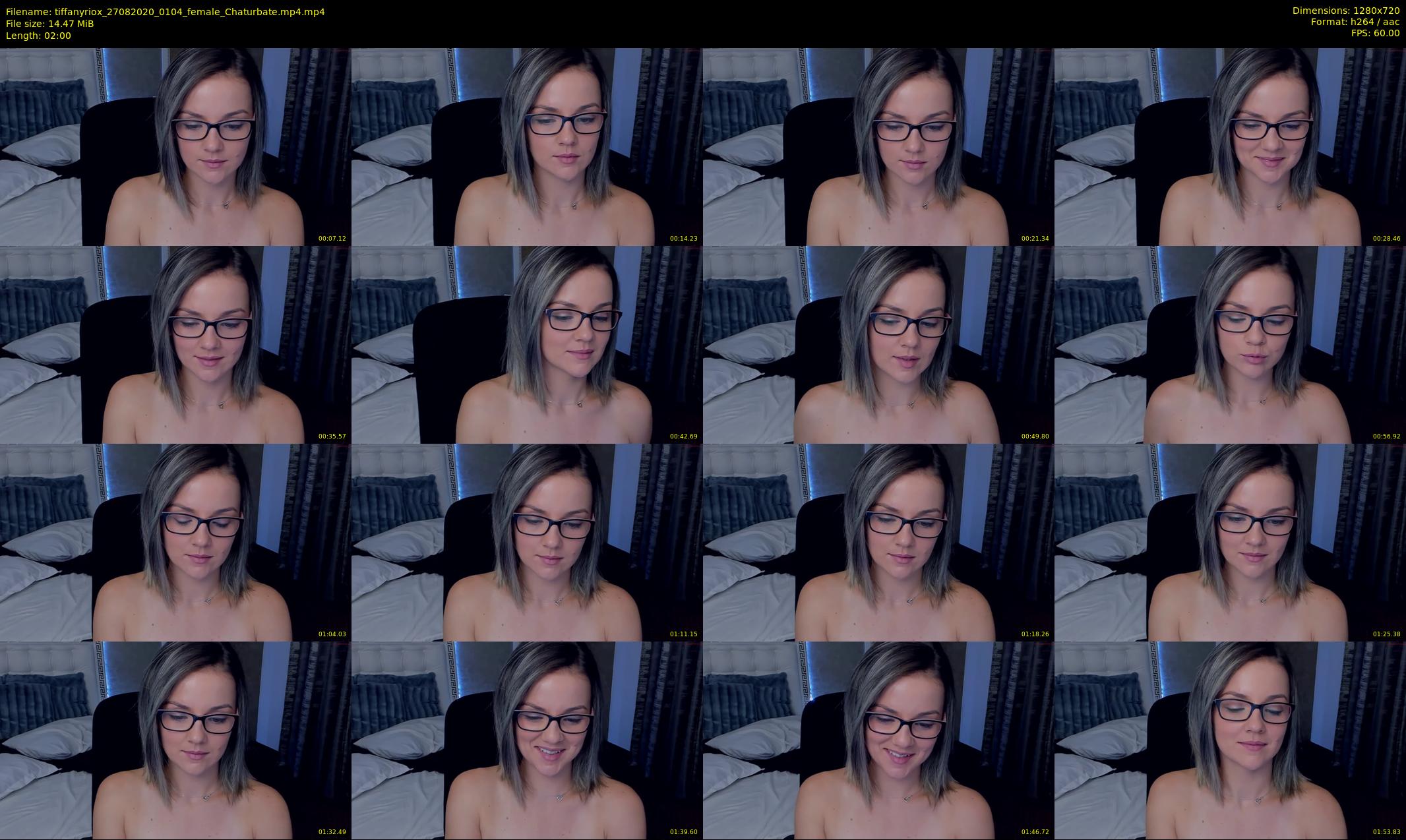 tiffanyriox — 2 minute Chaturbate female cam show recording, 720p, Aug 27, 2020