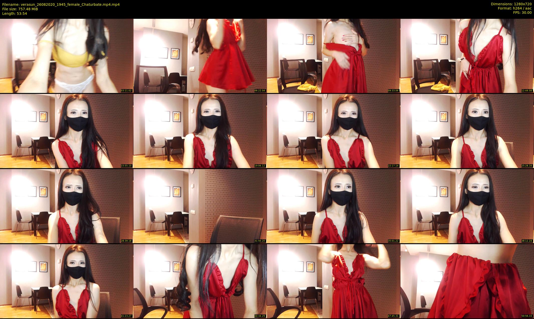 verasun — 54 minute Chaturbate female cam show recording, 720p, Aug 26, 2020