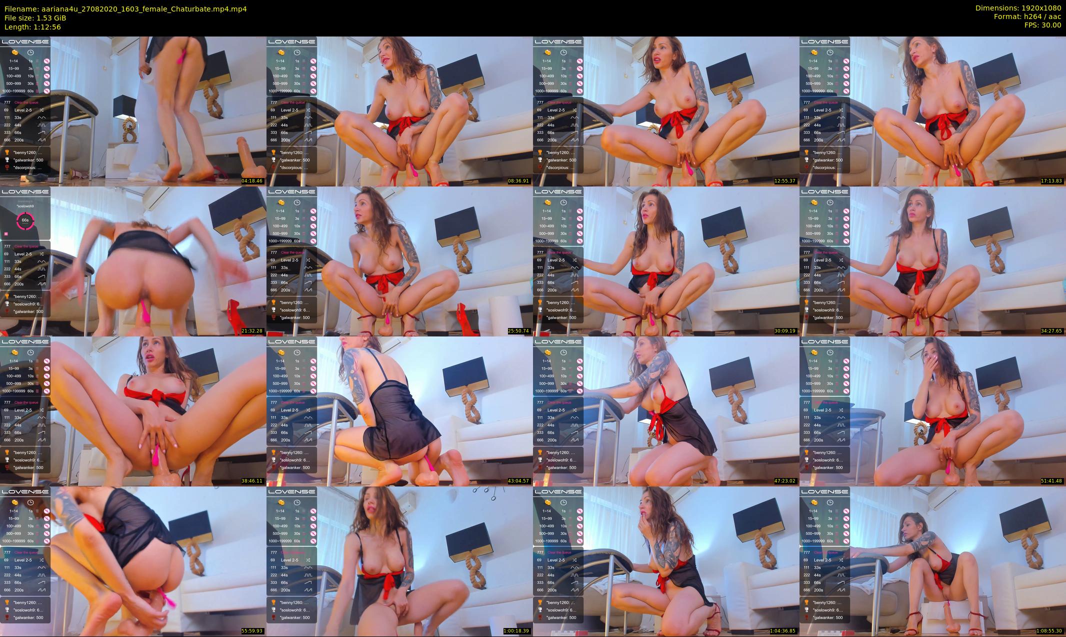 aariana4u — 73 minute Chaturbate female cam show recording, 1080p, Aug 27, 2020