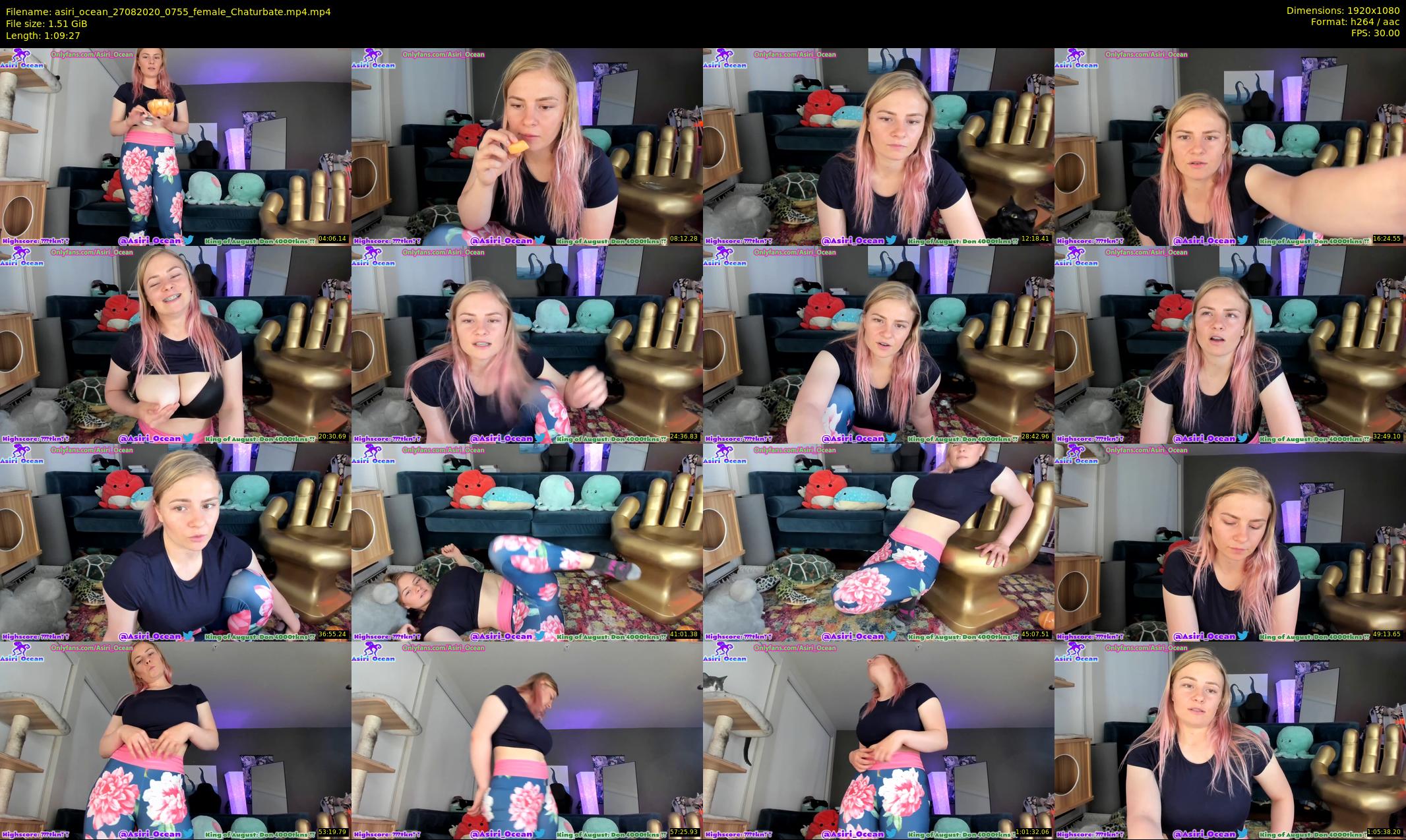 asiri_ocean — 70 minute Chaturbate female cam show recording, 1080p, Aug 27, 2020