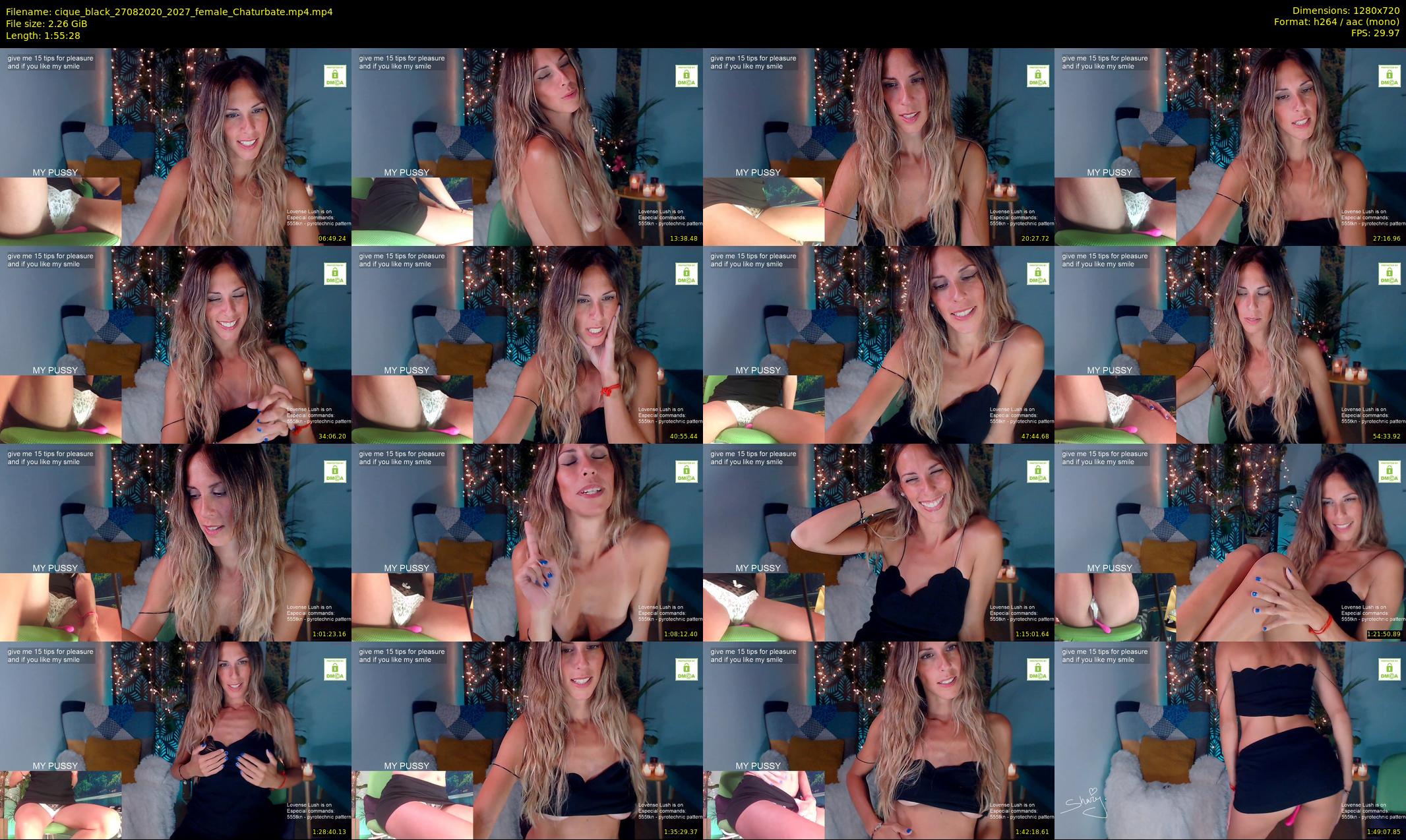 cique_black — 116 minute Chaturbate female cam show recording, 720p, Aug 27, 2020