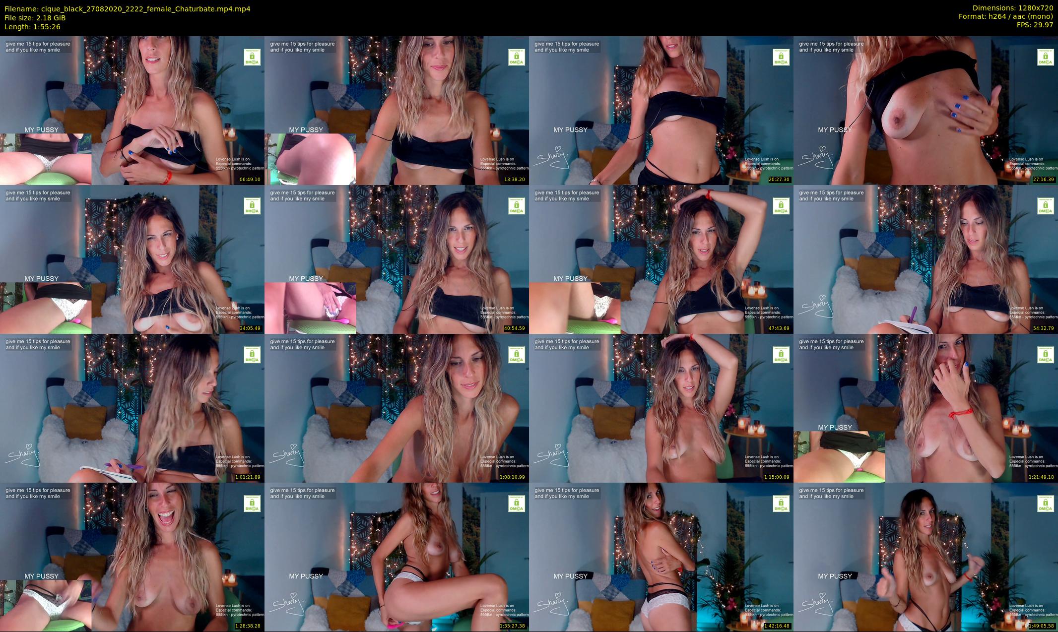 cique_black — 116 minute Chaturbate female cam show recording, 720p, Aug 27, 2020