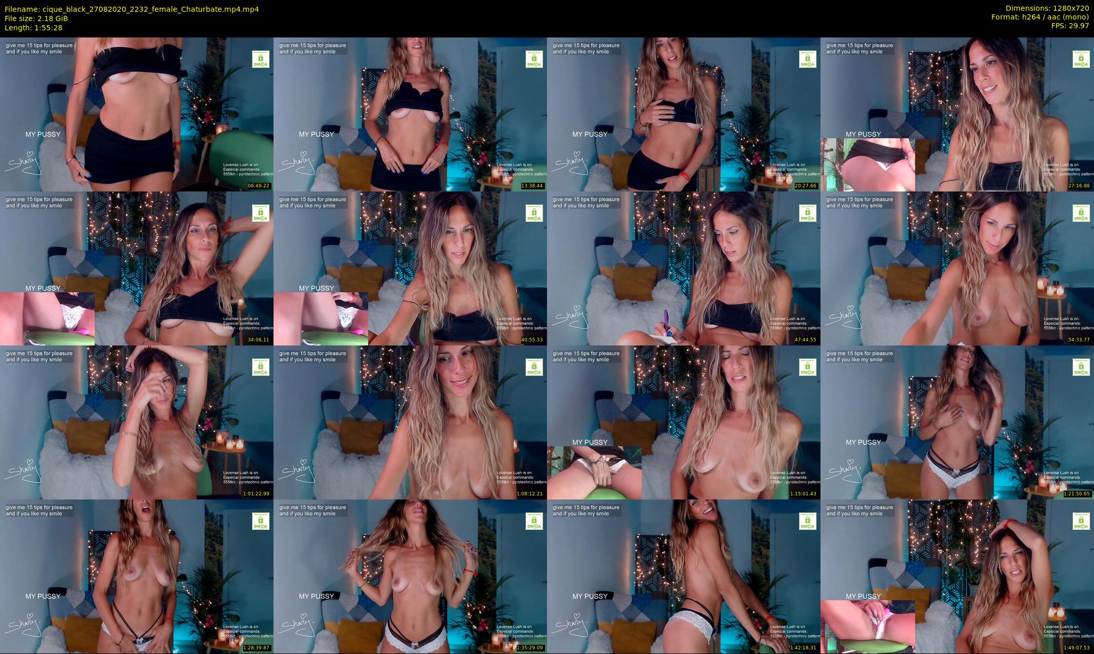 cique_black — 116 minute Chaturbate female cam show recording, 720p, Aug 27, 2020
