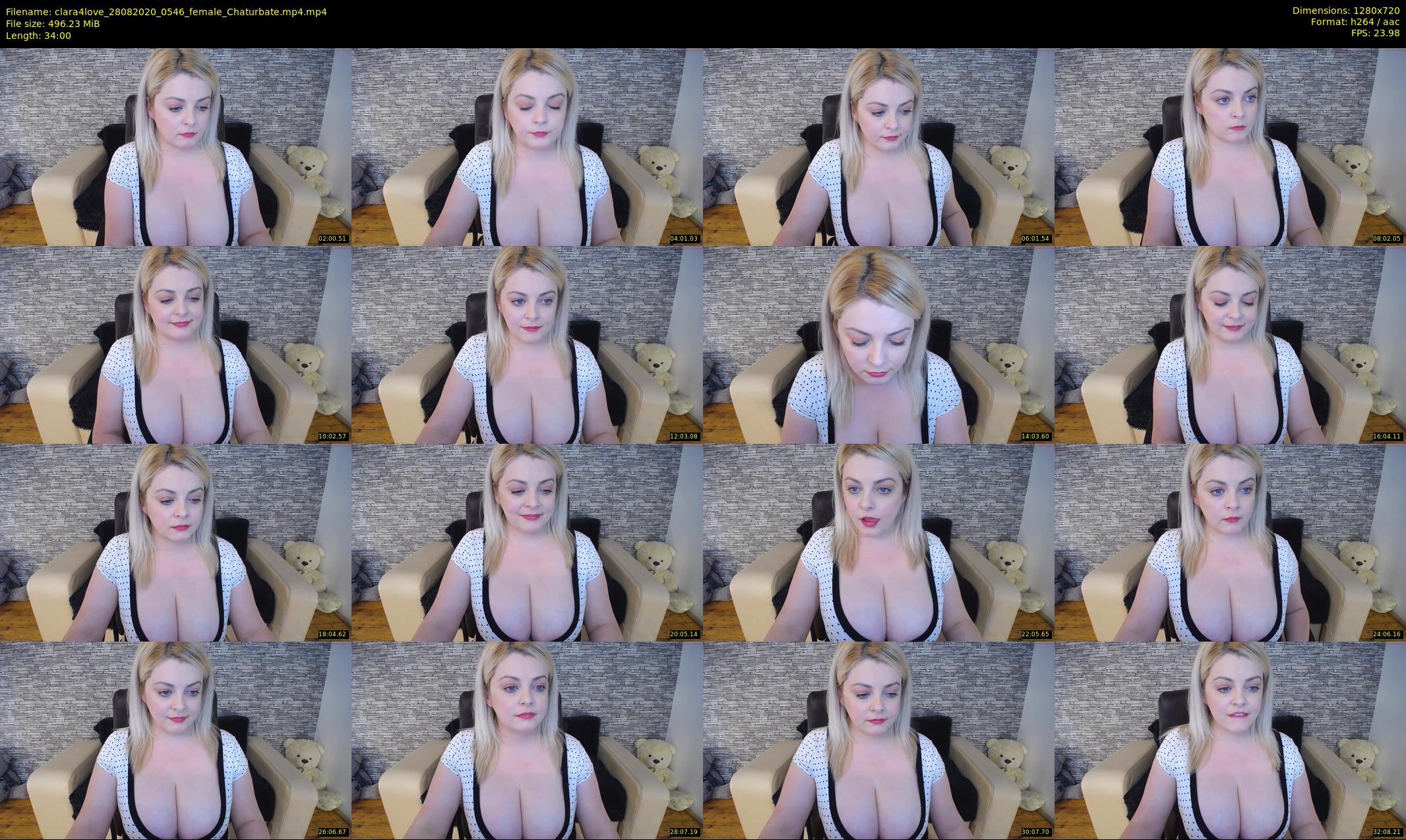 clara4love — 34 minute Chaturbate female cam show recording, 720p, Aug 28, 2020