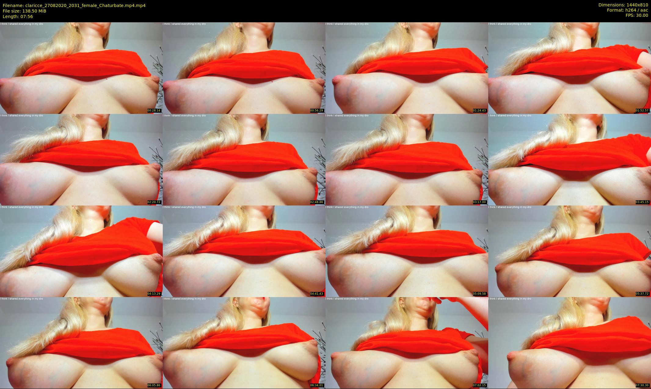 claricce — 8 minute Chaturbate female cam show recording, 720p, Aug 27, 2020