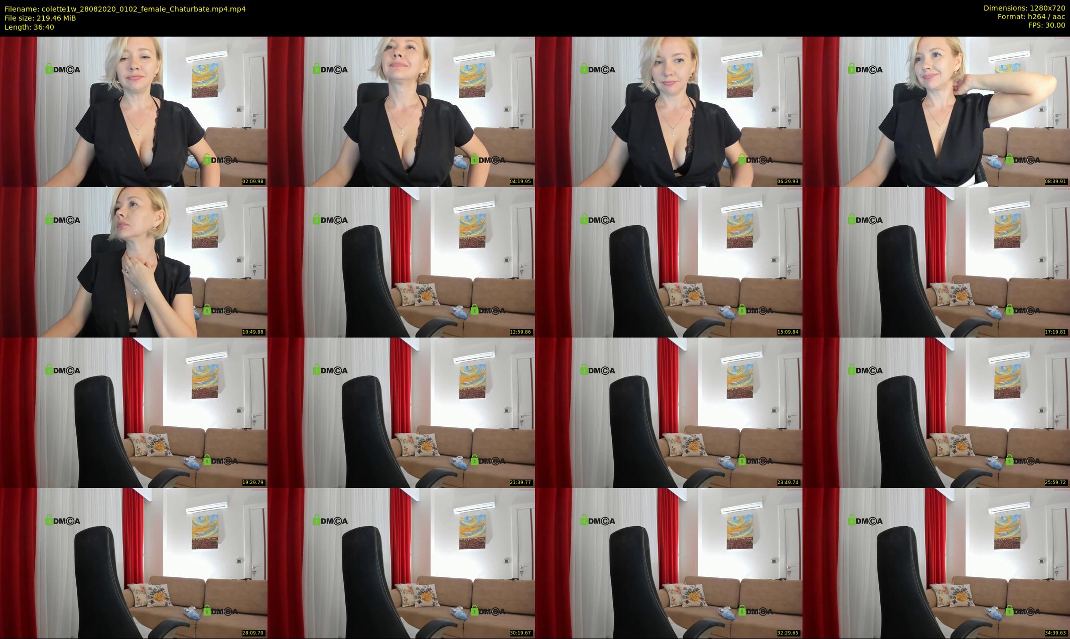 colette1w — 37 minute Chaturbate female cam show recording, 720p, Aug 28, 2020