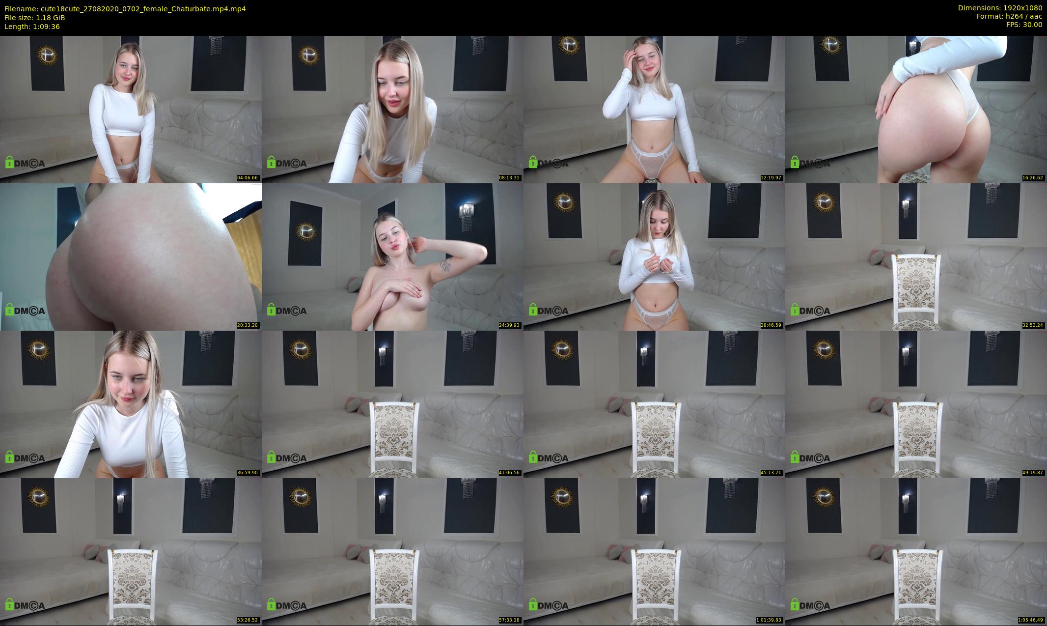 cute18cute — 70 minute Chaturbate female cam show recording, 1080p, Aug 27, 2020