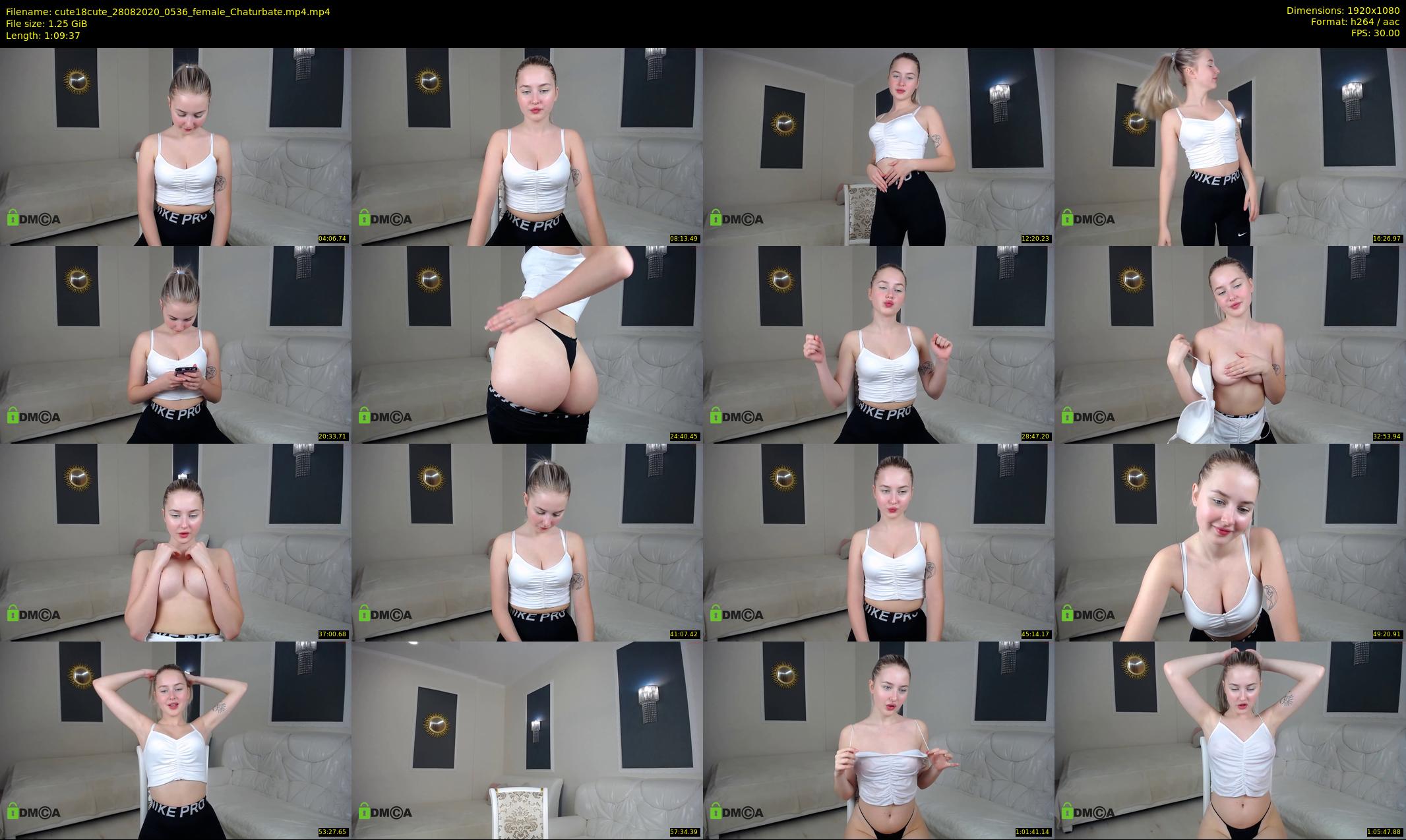 cute18cute — 70 minute Chaturbate female cam show recording, 1080p, Aug 28, 2020