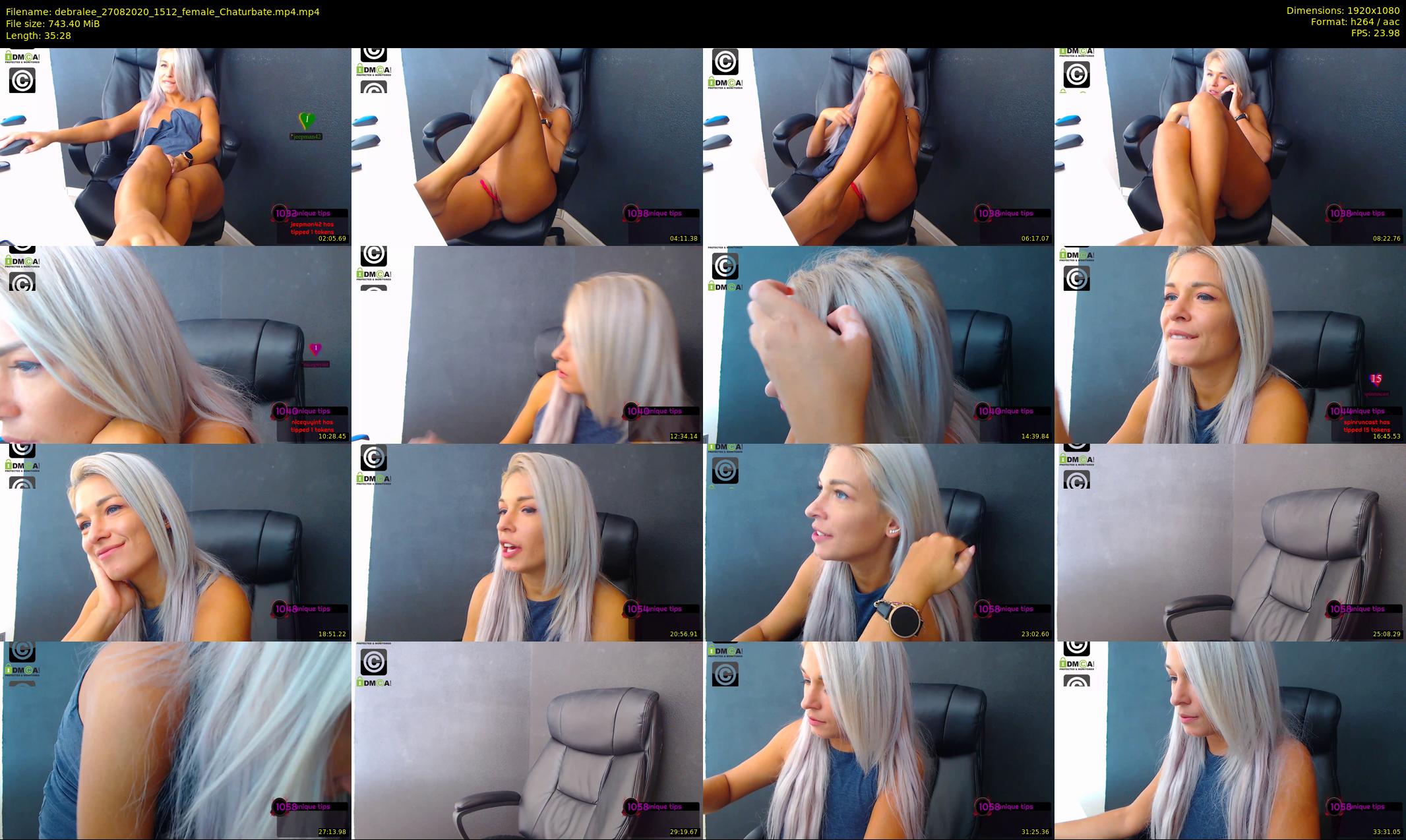 debralee — 36 minute Chaturbate female cam show recording, 1080p, Aug 27, 2020