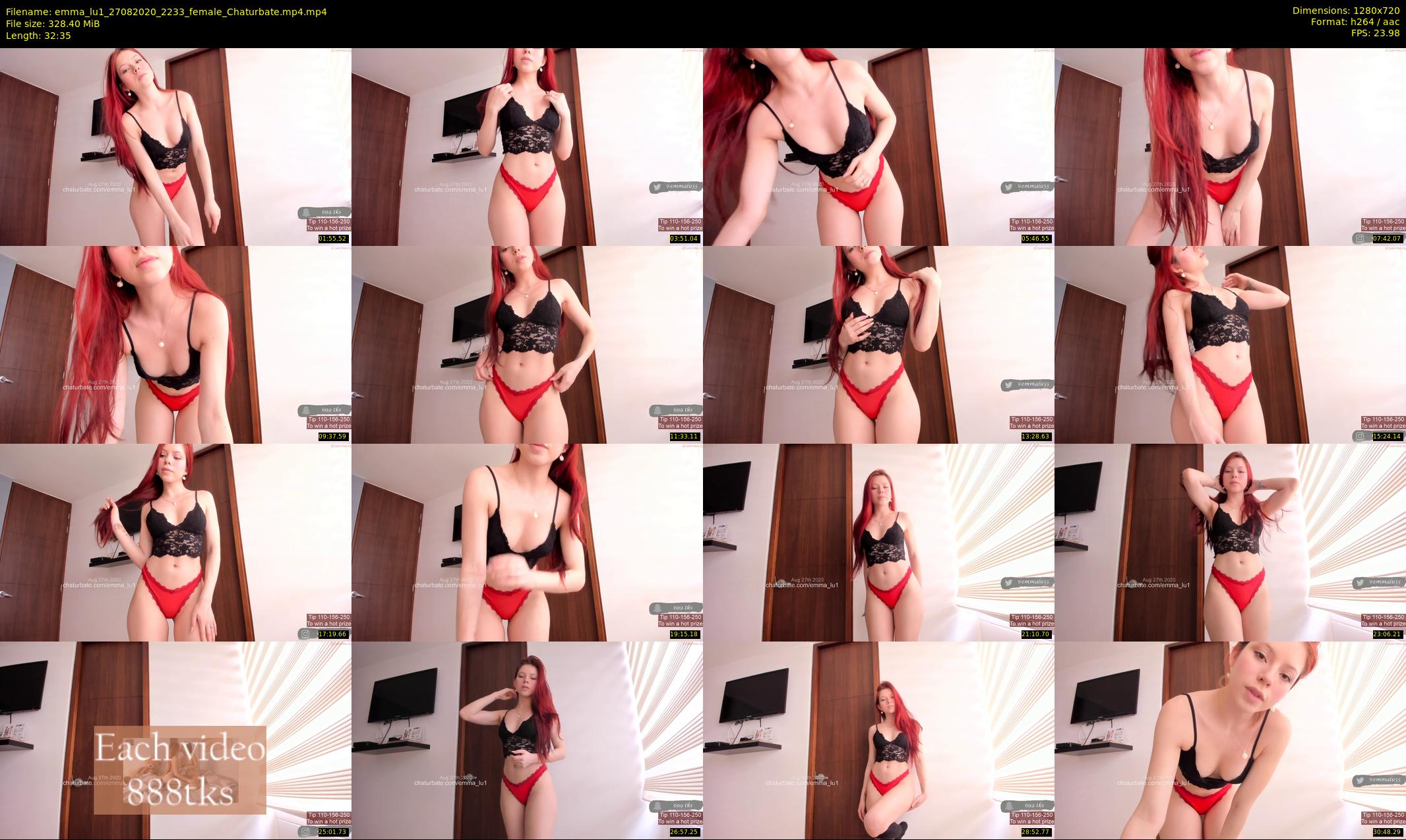 emma_lu1 — 33 minute Chaturbate female cam show recording, 720p, Aug 27, 2020