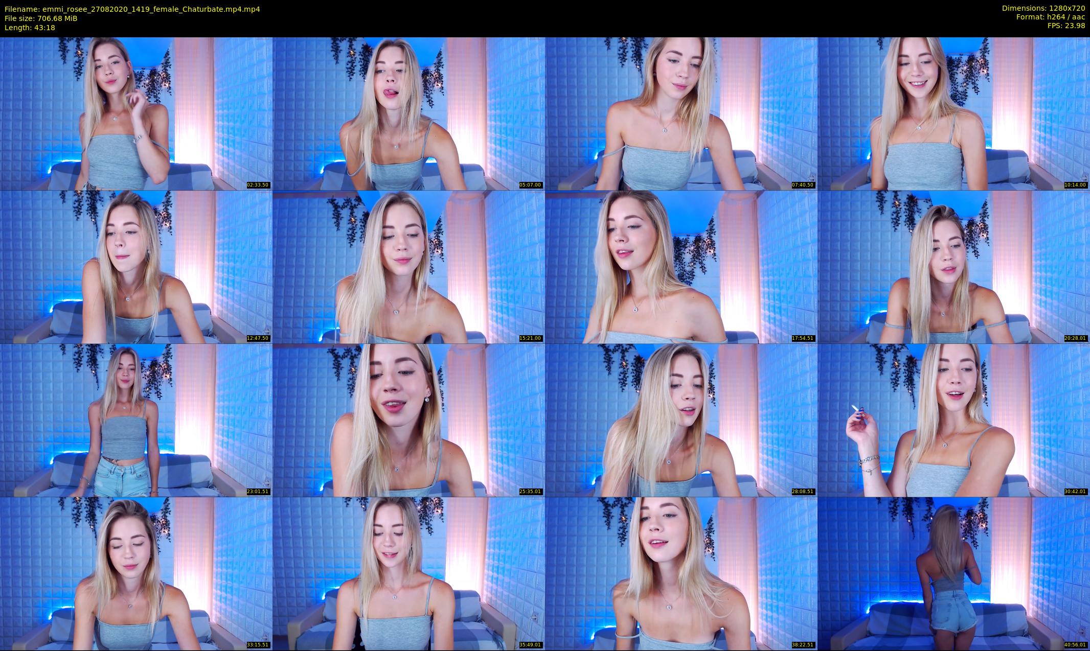 emmi_rosee — 44 minute Chaturbate female cam show recording, 720p, Aug 27, 2020