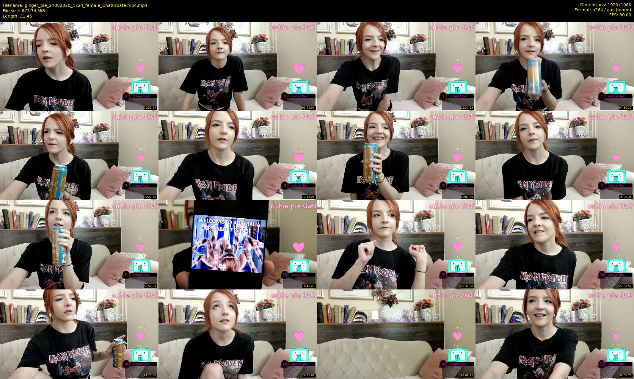 ginger_pie — 32 minute Chaturbate female cam show recording, 1080p, Aug 27, 2020